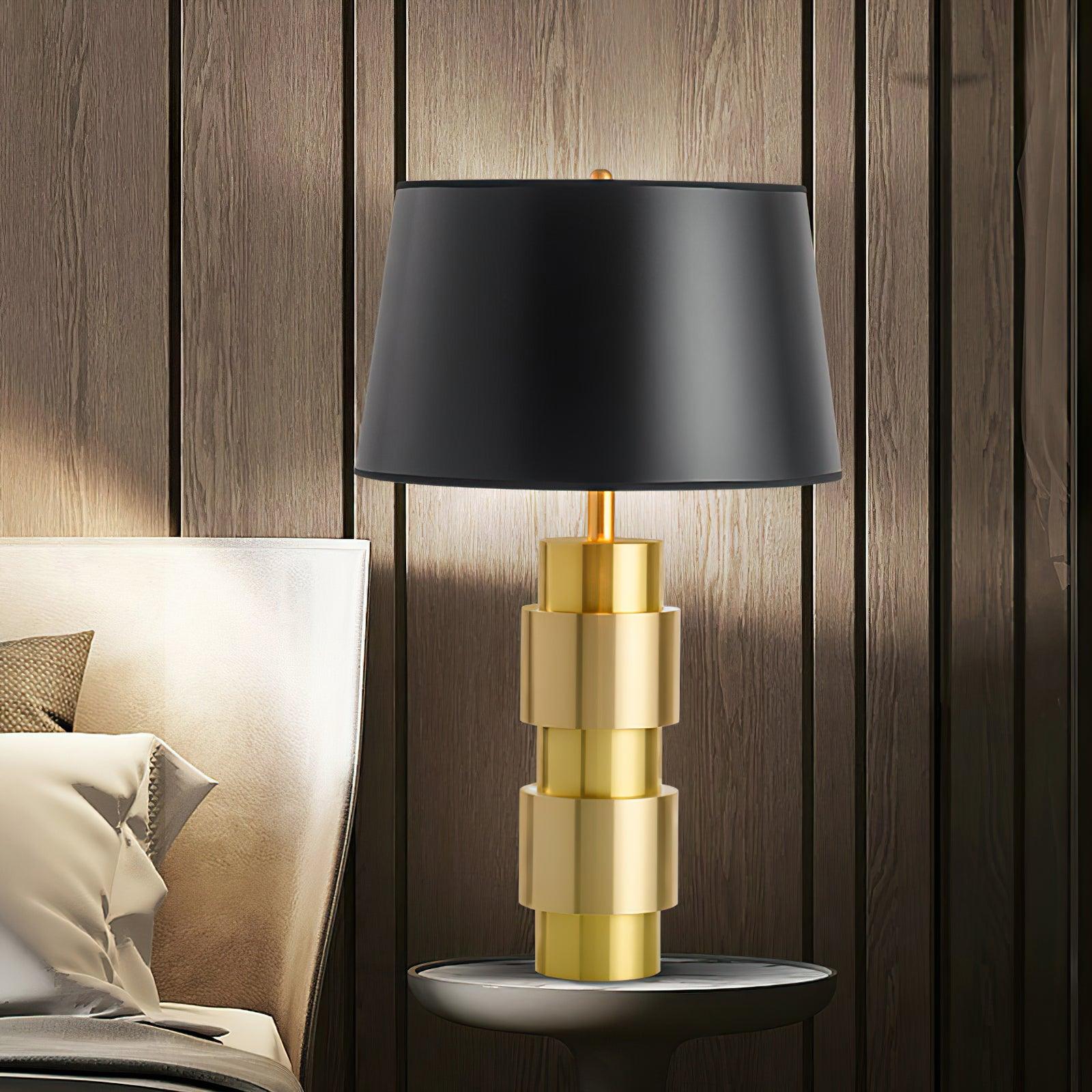 Lyle Fabric Industrial Table Lamp-Neutral Decor