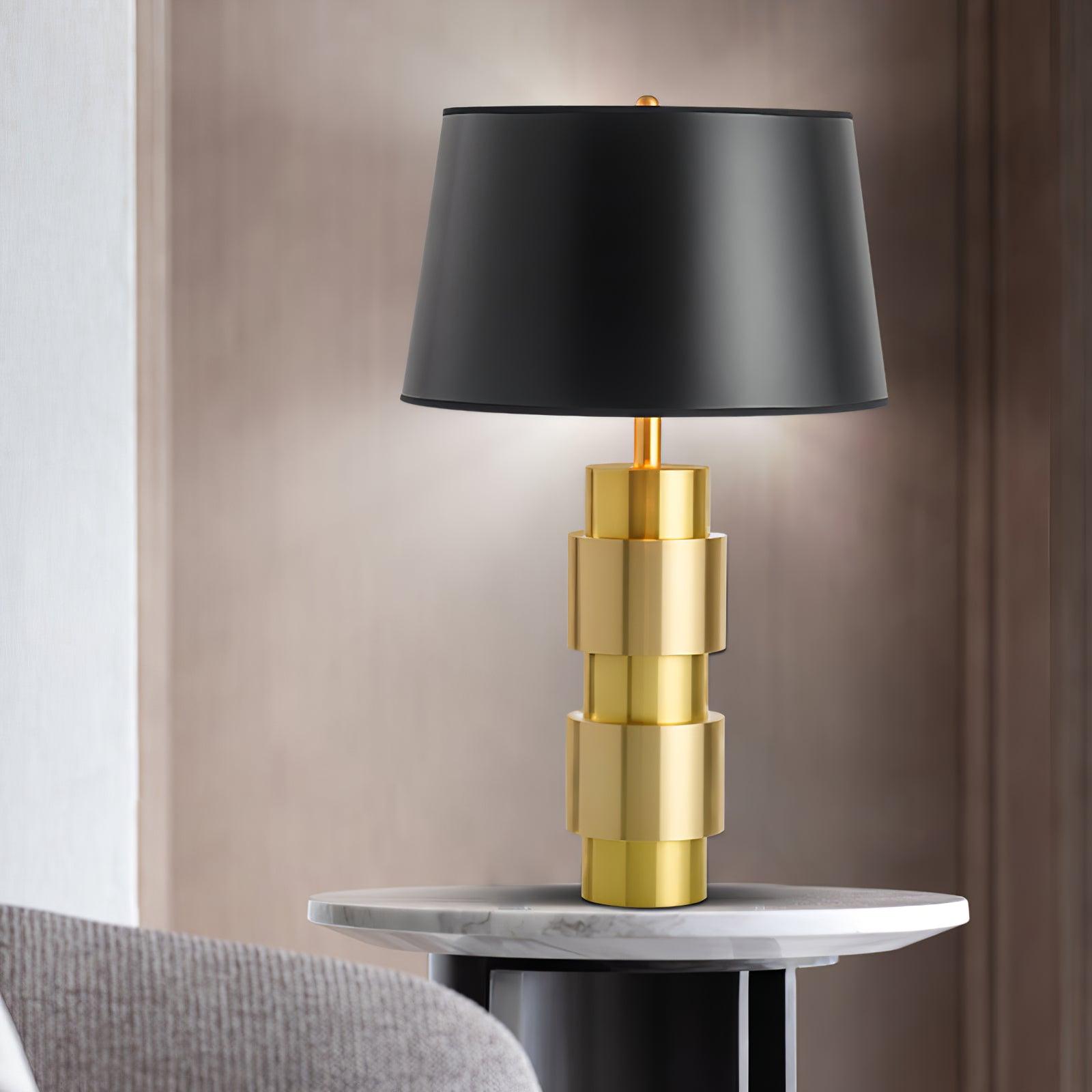 Lyle Fabric Industrial Table Lamp-Neutral Decor