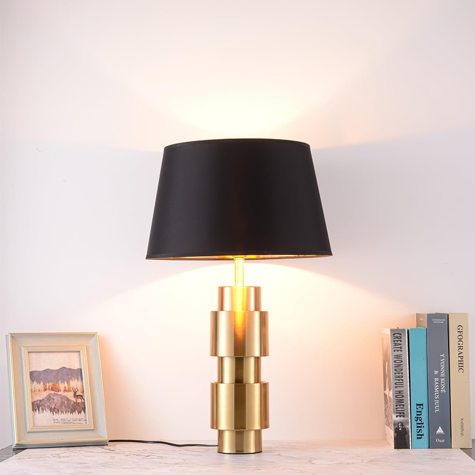Lyle Fabric Industrial Table Lamp-Neutral Decor
