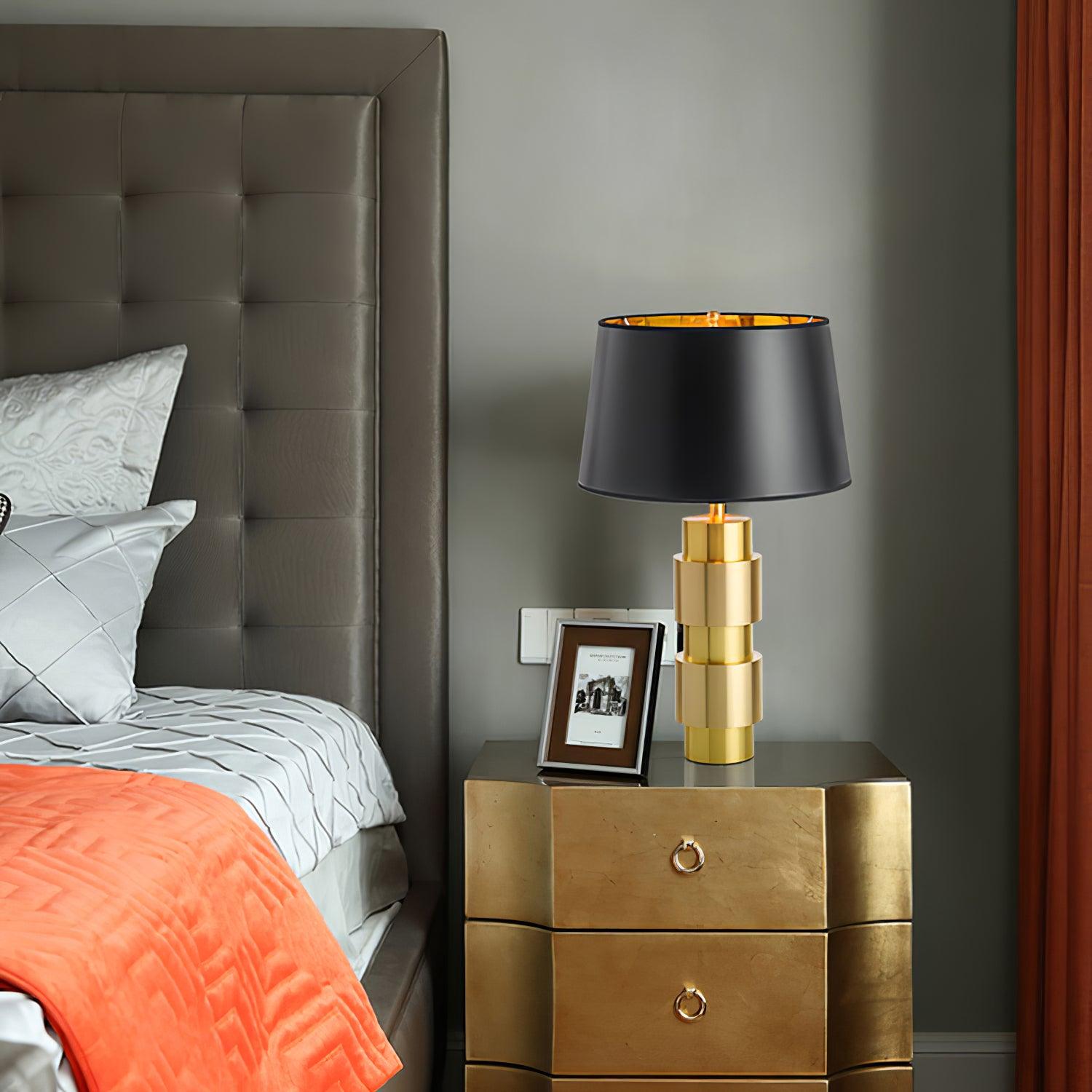 Lyle Fabric Industrial Table Lamp-Neutral Decor