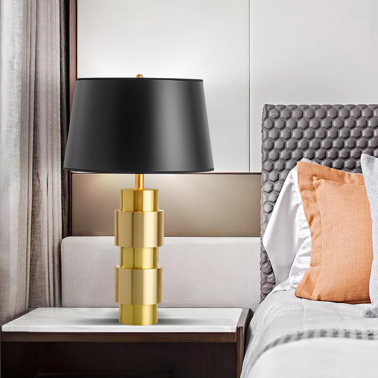 Lyle Fabric Industrial Table Lamp-Neutral Decor