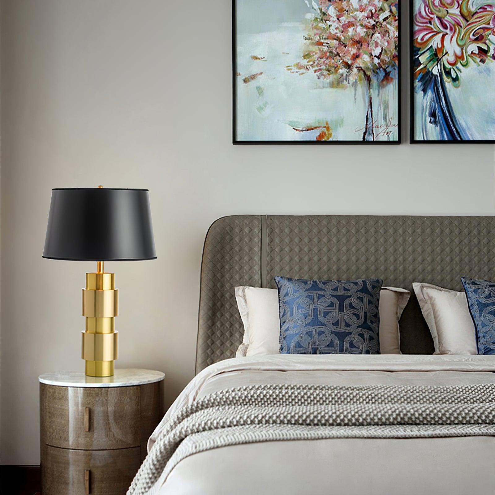 Lyle Fabric Industrial Table Lamp-Neutral Decor