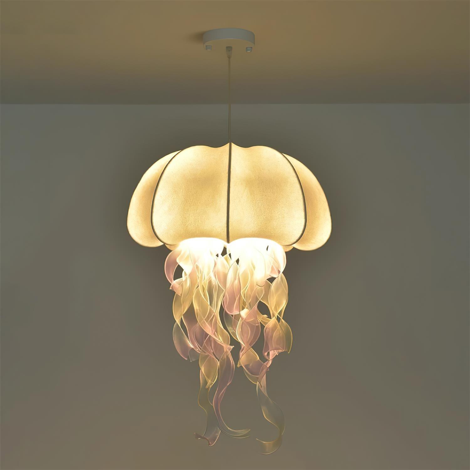 Avena Pendant Light with Iridescent Ribbons-Neutral Decor