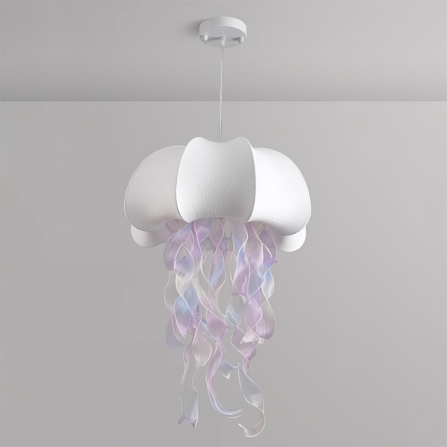 Avena Pendant Light with Iridescent Ribbons-Neutral Decor