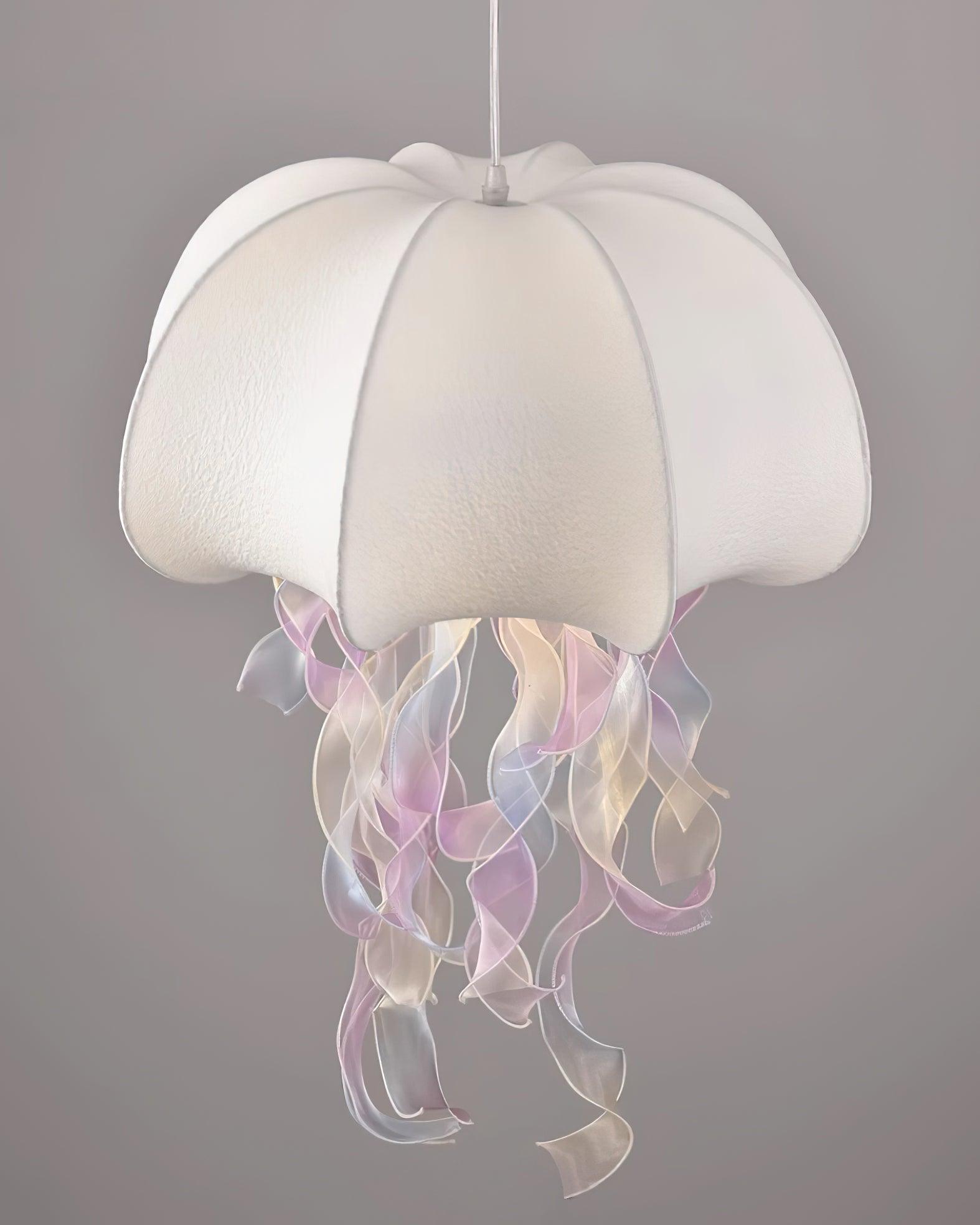 Jellyfish Pendant Light with Iridescent Ribbons
