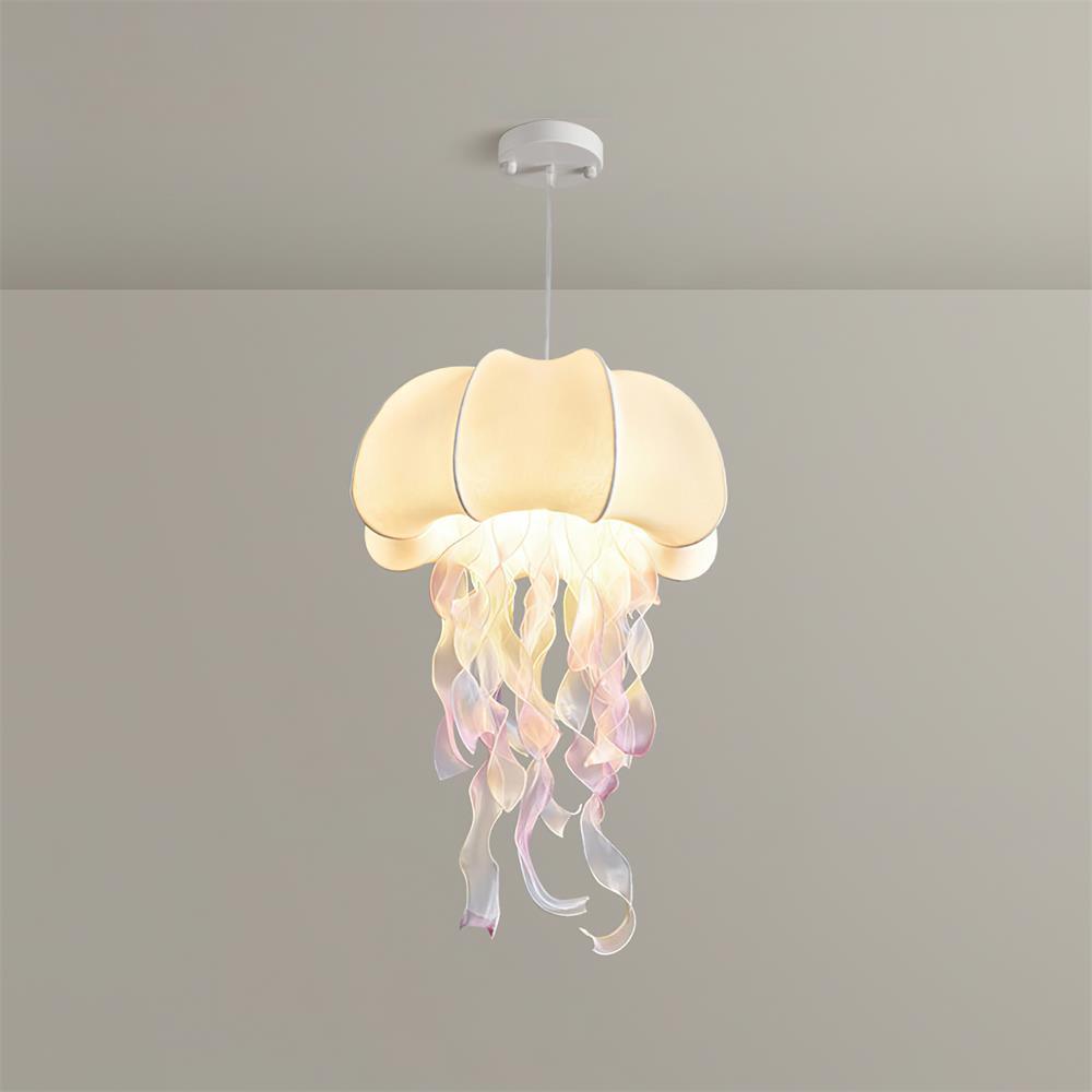 Avena Pendant Light with Iridescent Ribbons-Neutral Decor