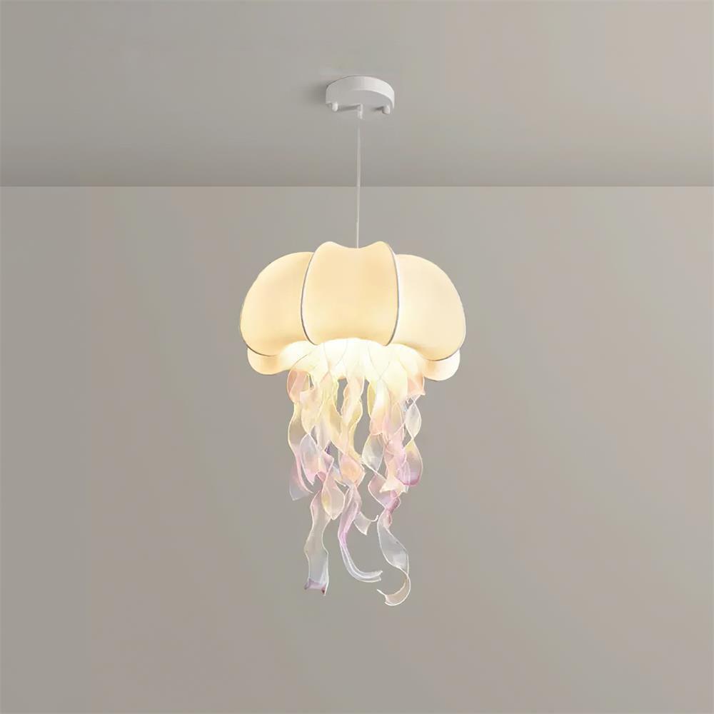 Avena Pendant Light with Iridescent Ribbons-Neutral Decor