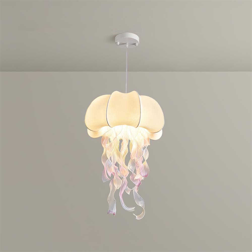 Avena Pendant Light with Iridescent Ribbons-Neutral Decor
