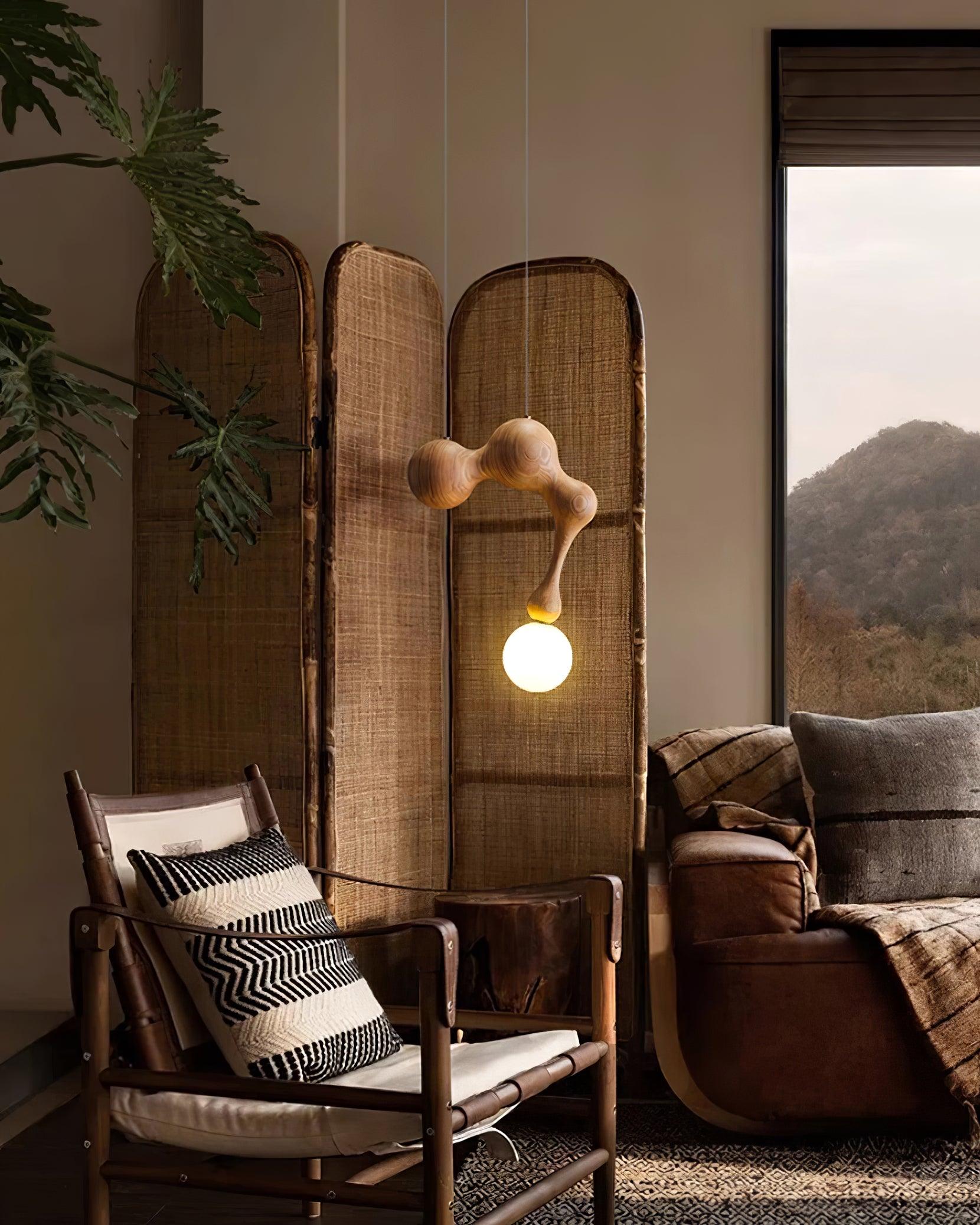 Hale Luxury Wood Pendant Light-Neutral Decor