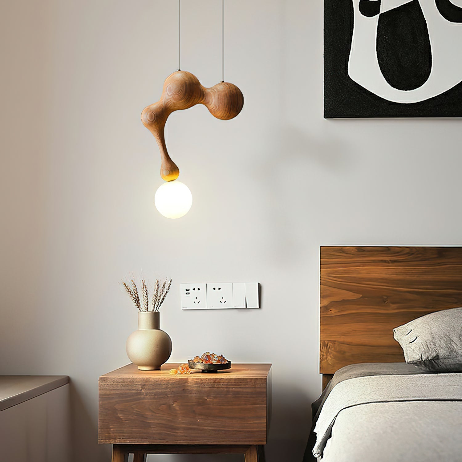 Hale Luxury Wood Pendant Light-Neutral Decor