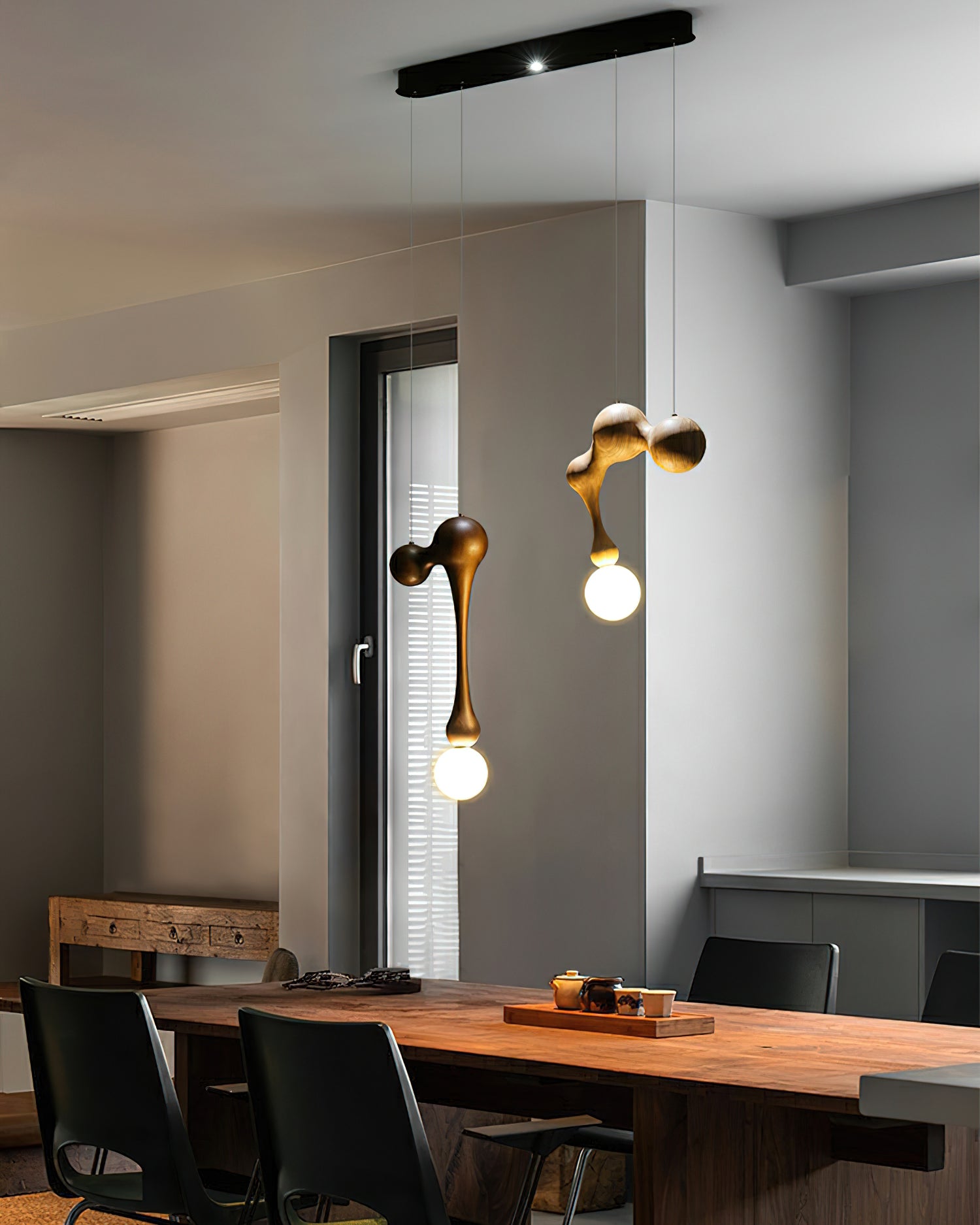 Hale Luxury Wood Pendant Light-Neutral Decor