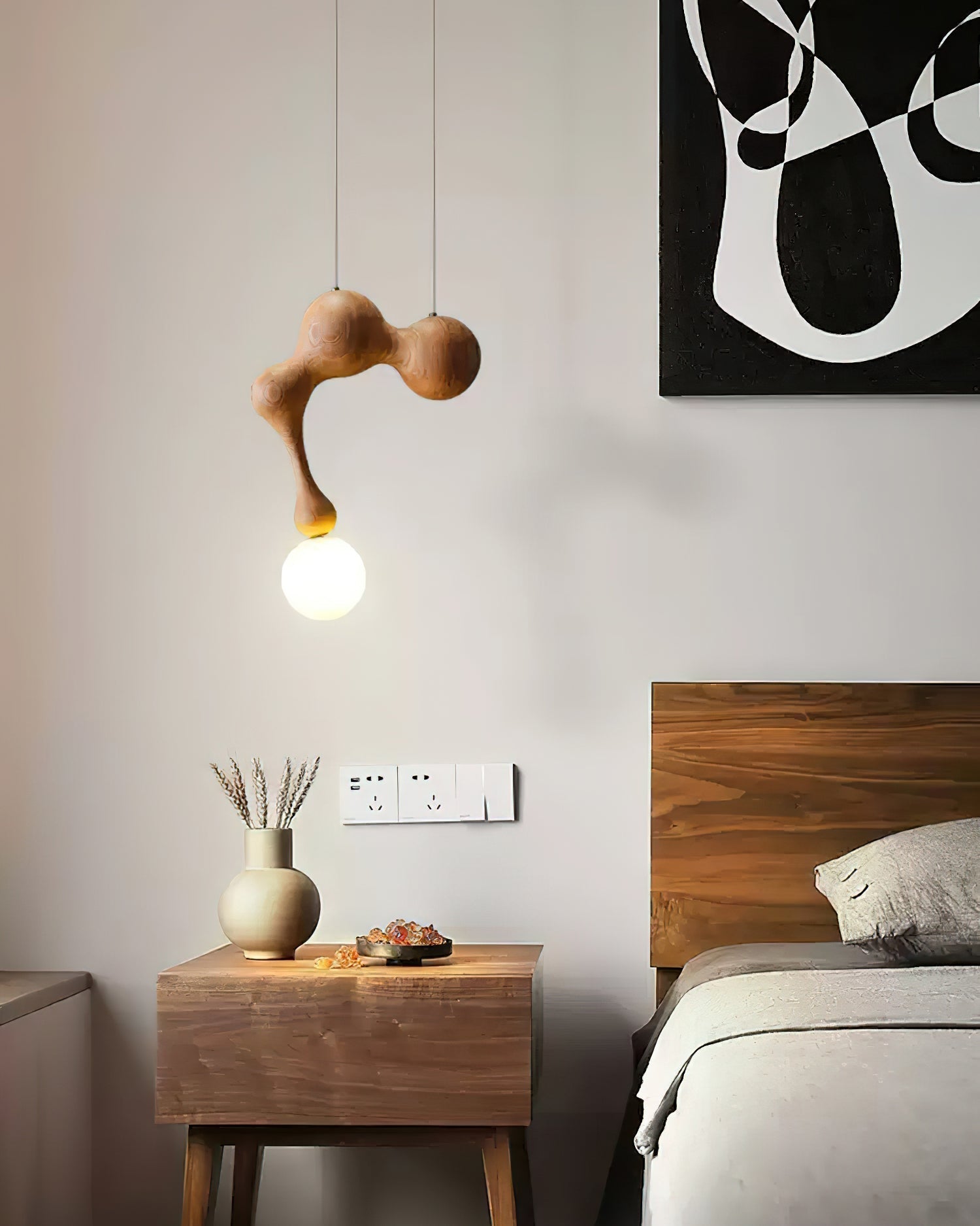 Hale Luxury Wood Pendant Light-Neutral Decor