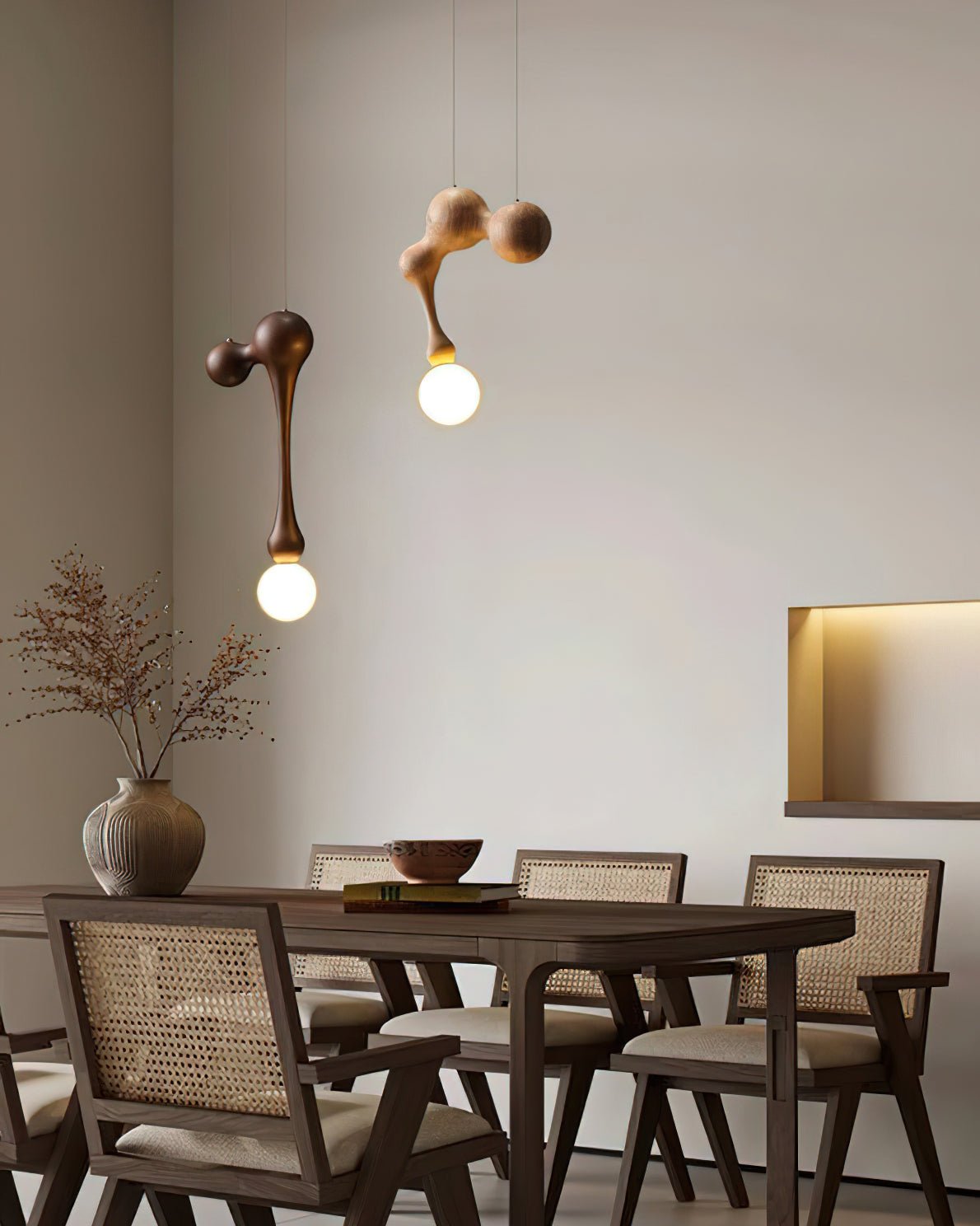 Hale Luxury Wood Pendant Light-Neutral Decor