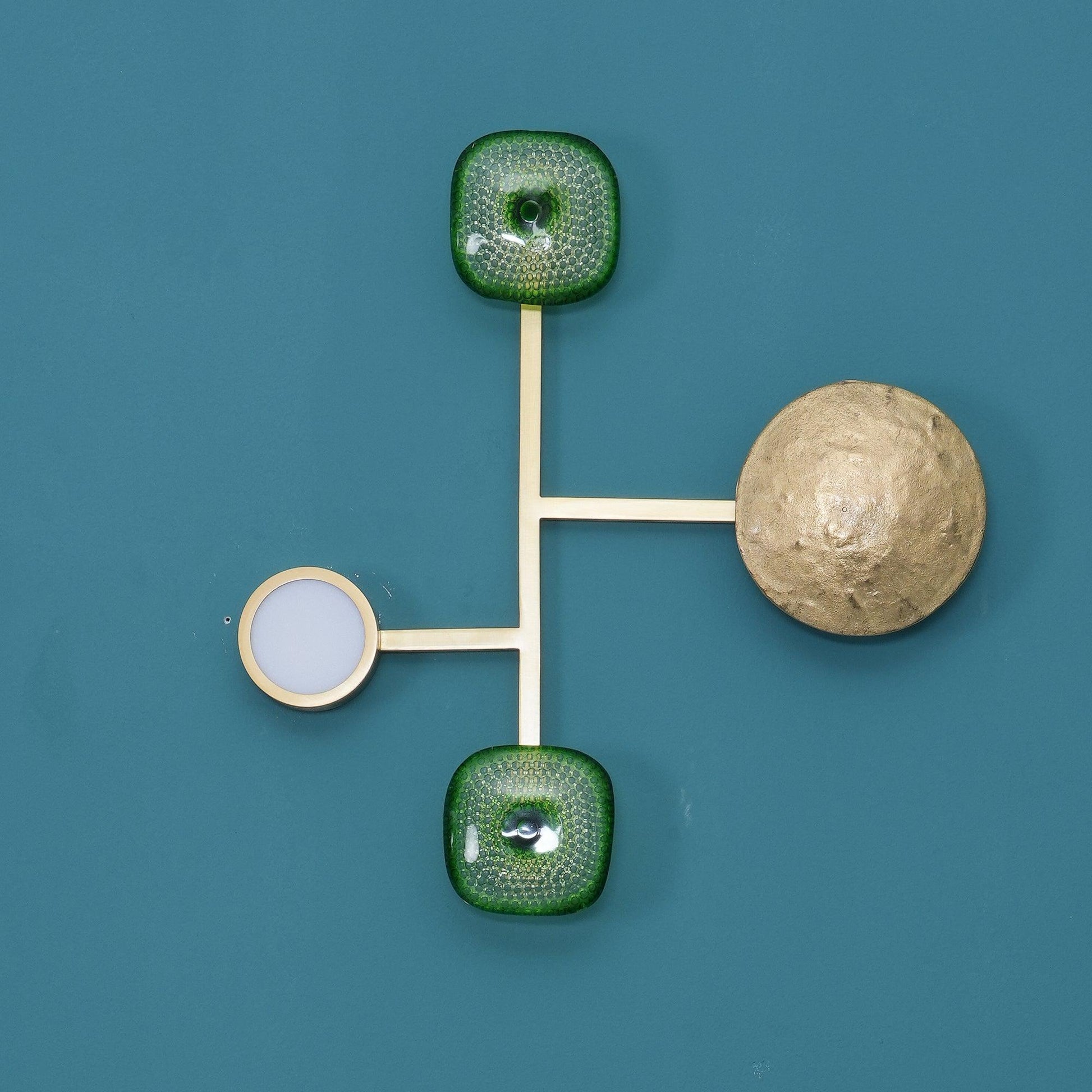 Elynis Brass & Glass Modern Wall Lamp-Neutral Decor