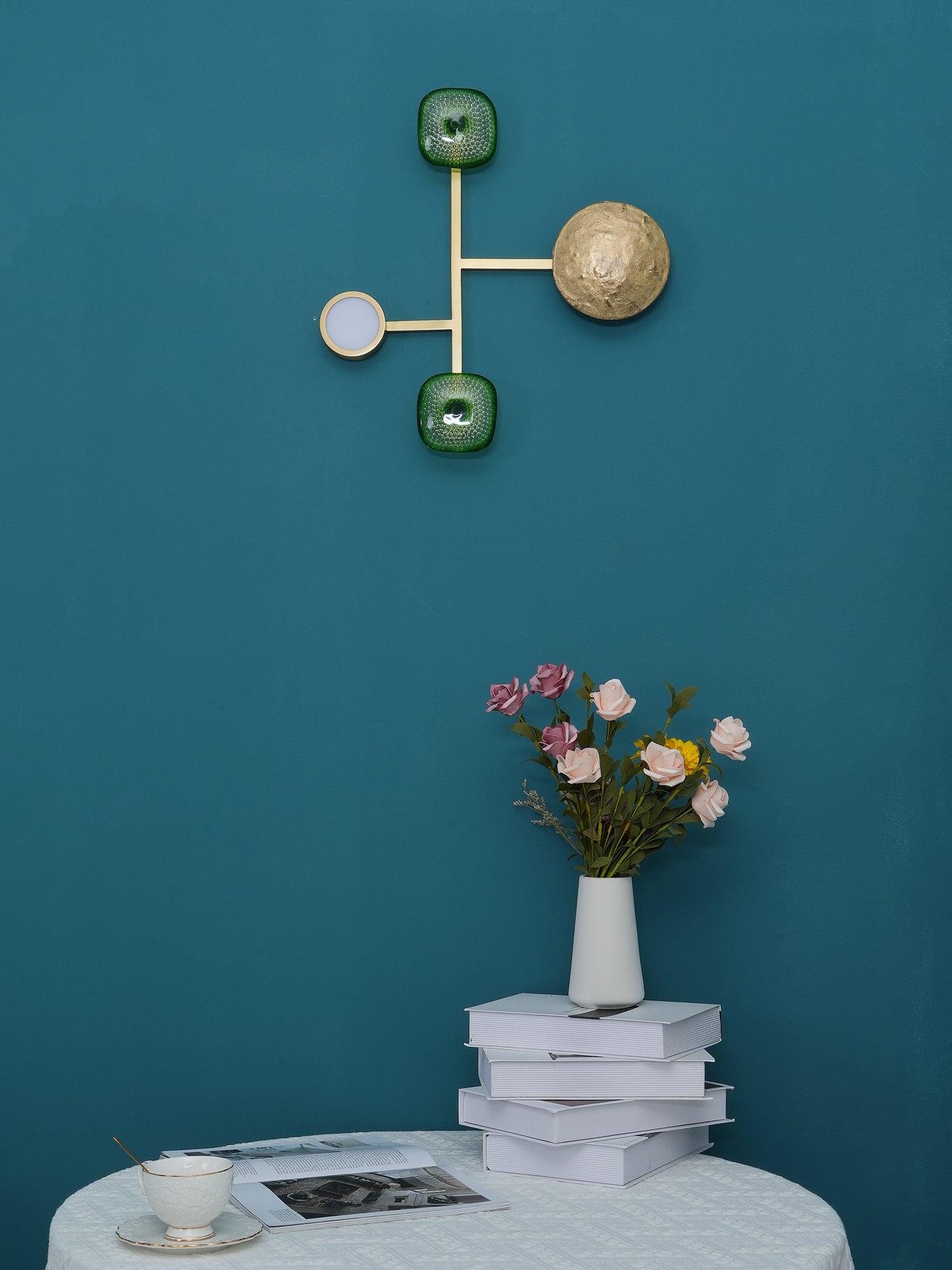 Elynis Brass & Glass Modern Wall Lamp-Neutral Decor