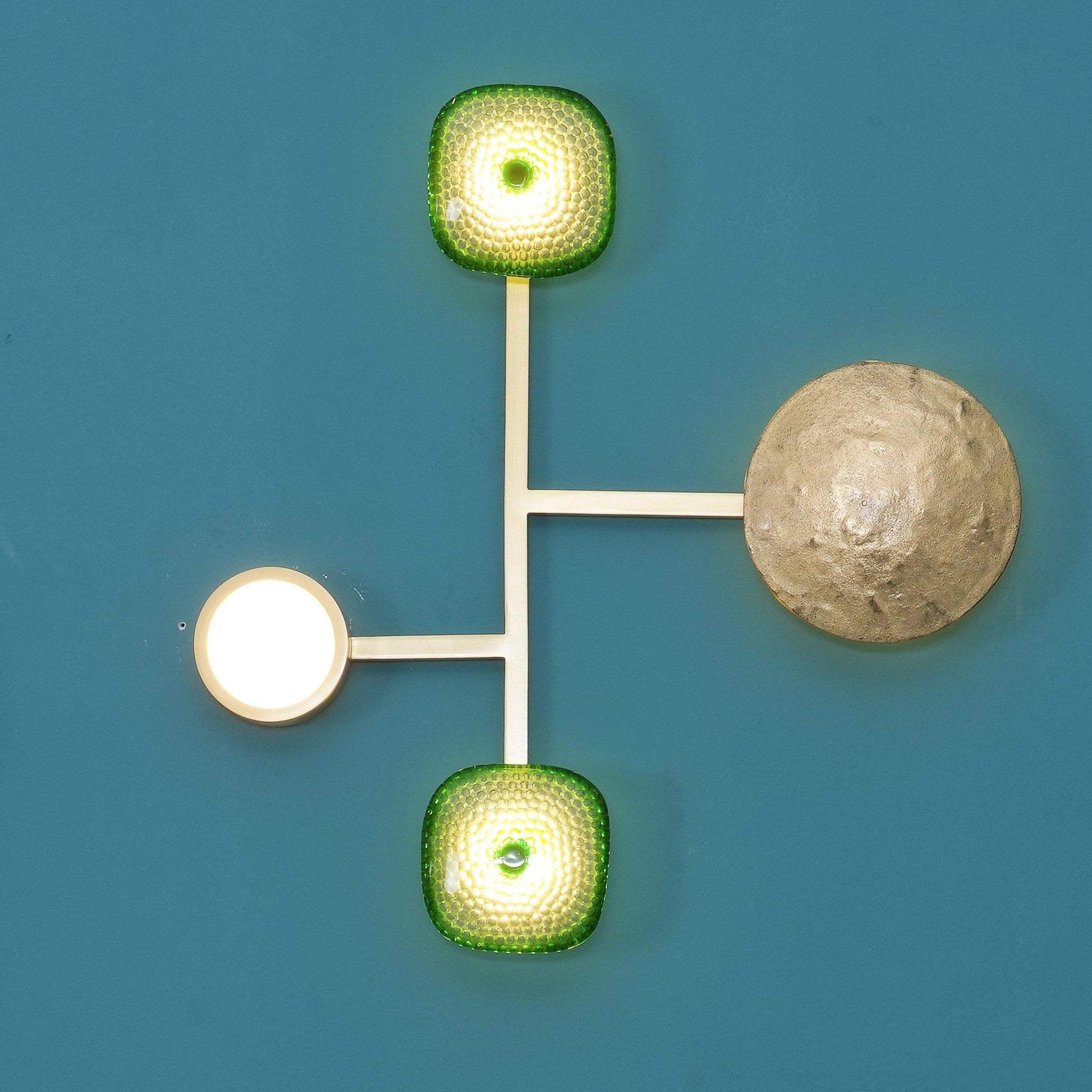 Elynis Brass & Glass Modern Wall Lamp-Neutral Decor