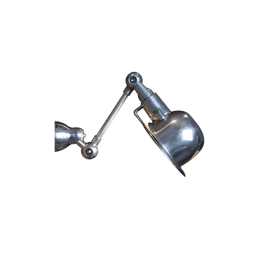 Jielde style adjustable wall lamp in silver.