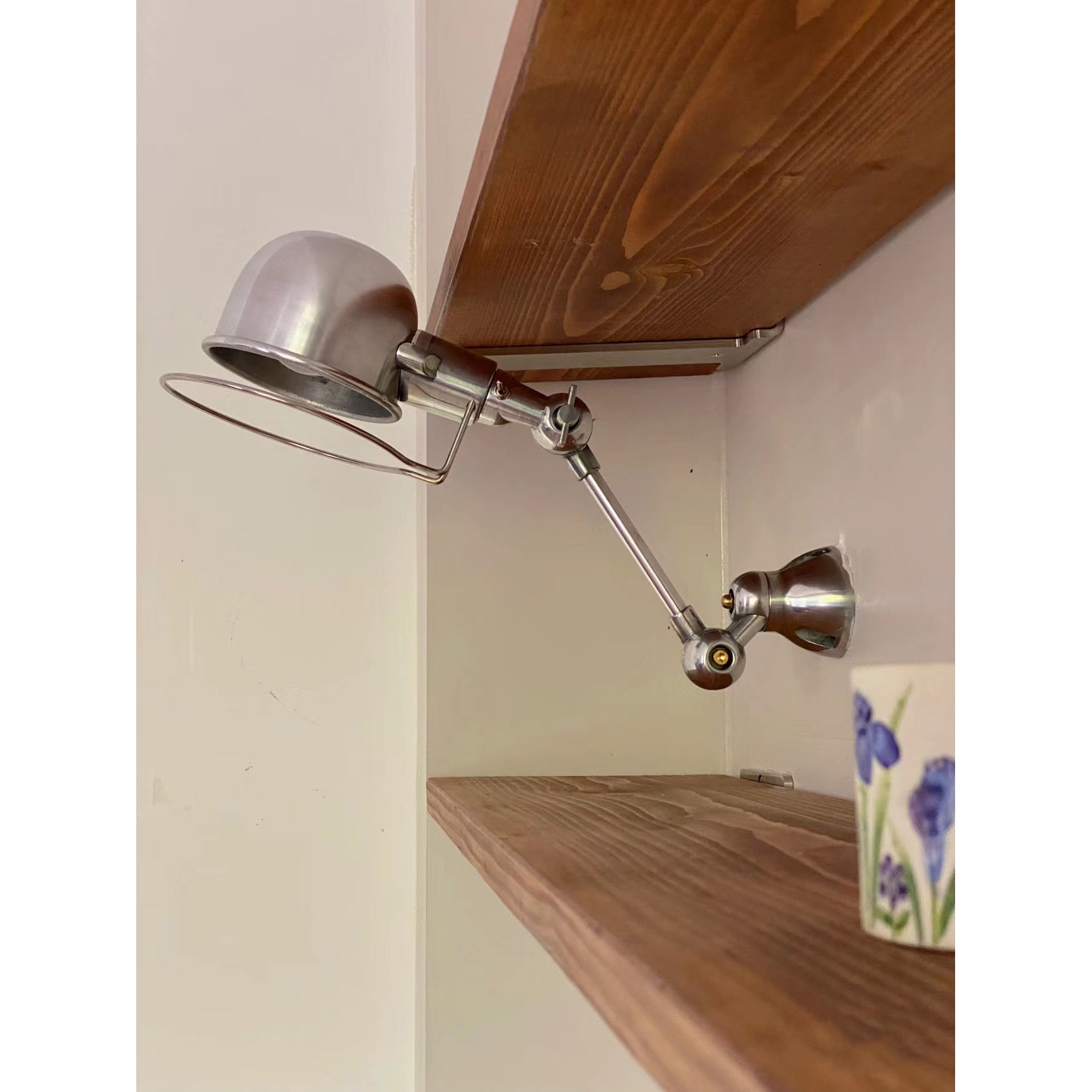 The wall lamp shown in its smallest size configuration.