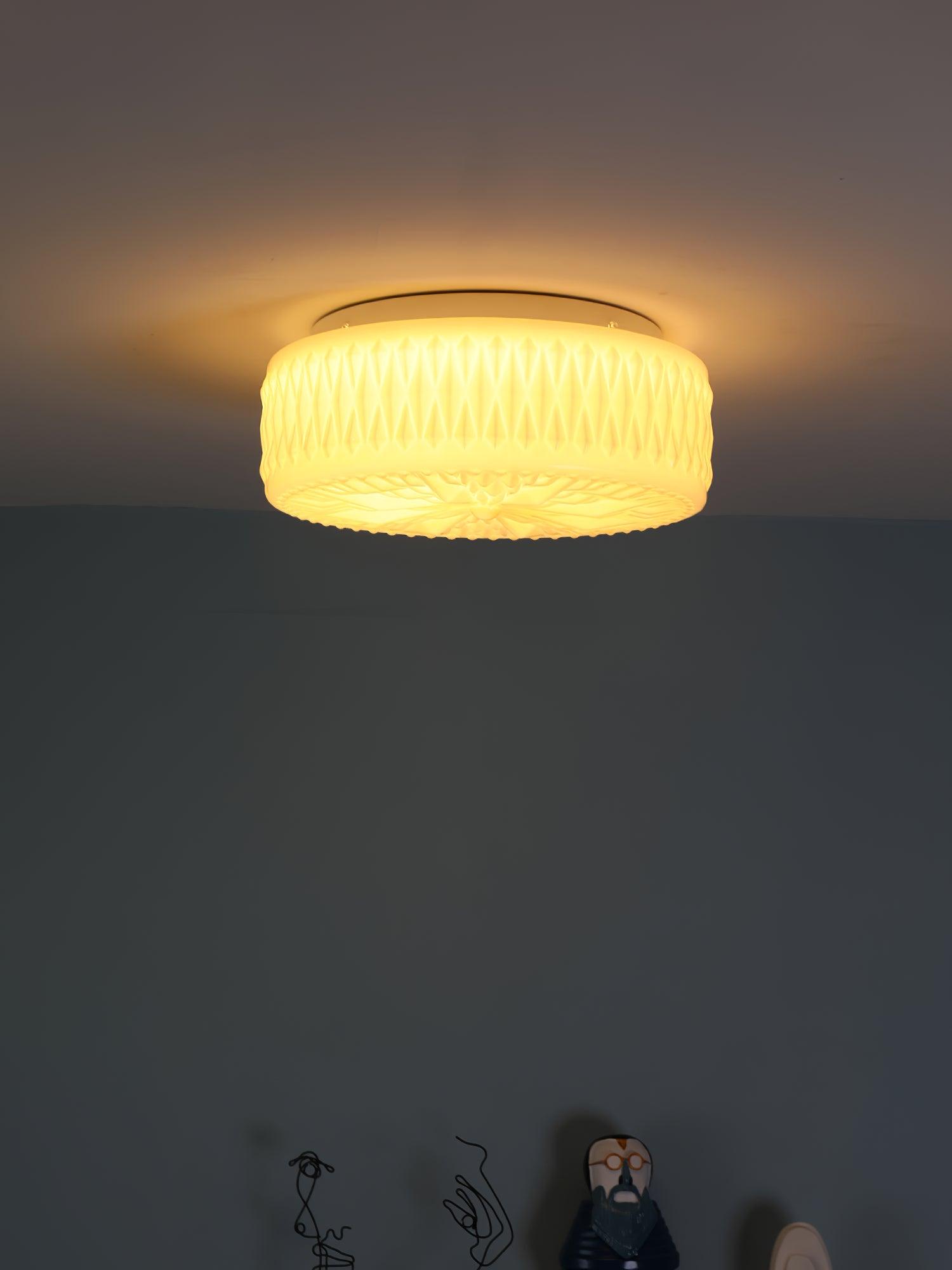 Solara Ceiling Lamp Glass Shade and Acrylic Modern Mooncake-Neutral Decor