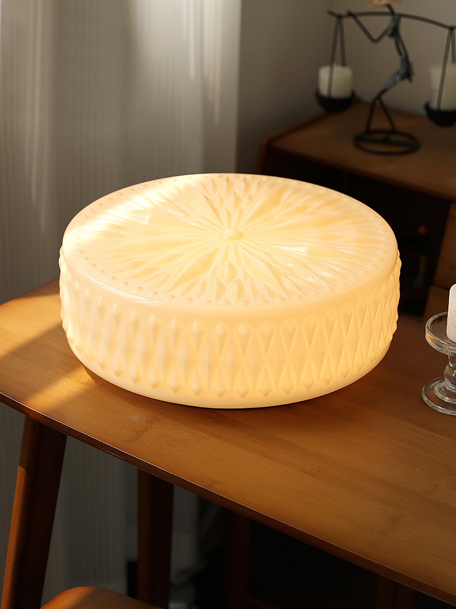 Solara Ceiling Lamp Glass Shade and Acrylic Modern Mooncake-Neutral Decor