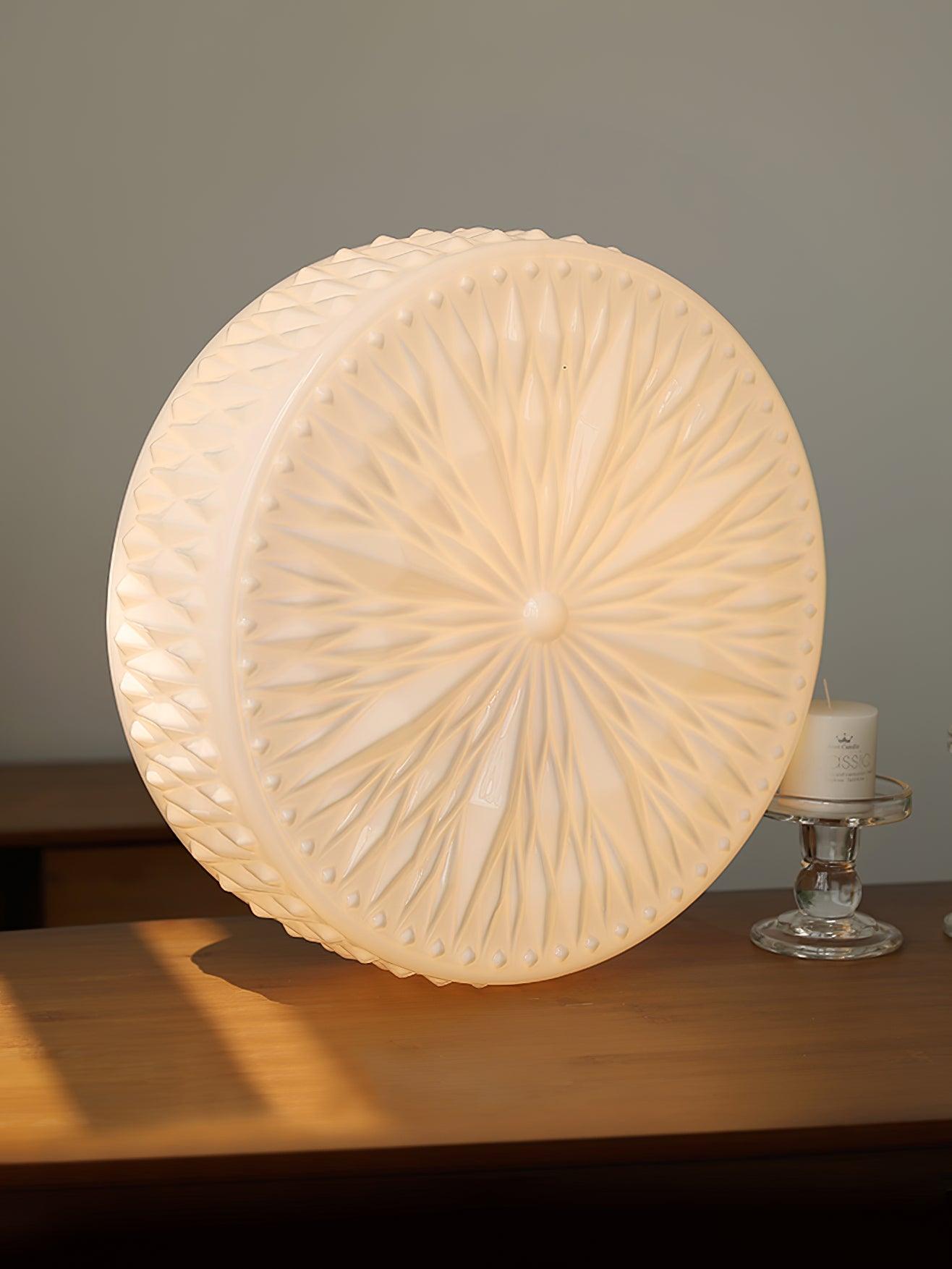 Solara Ceiling Lamp Glass Shade and Acrylic Modern Mooncake-Neutral Decor