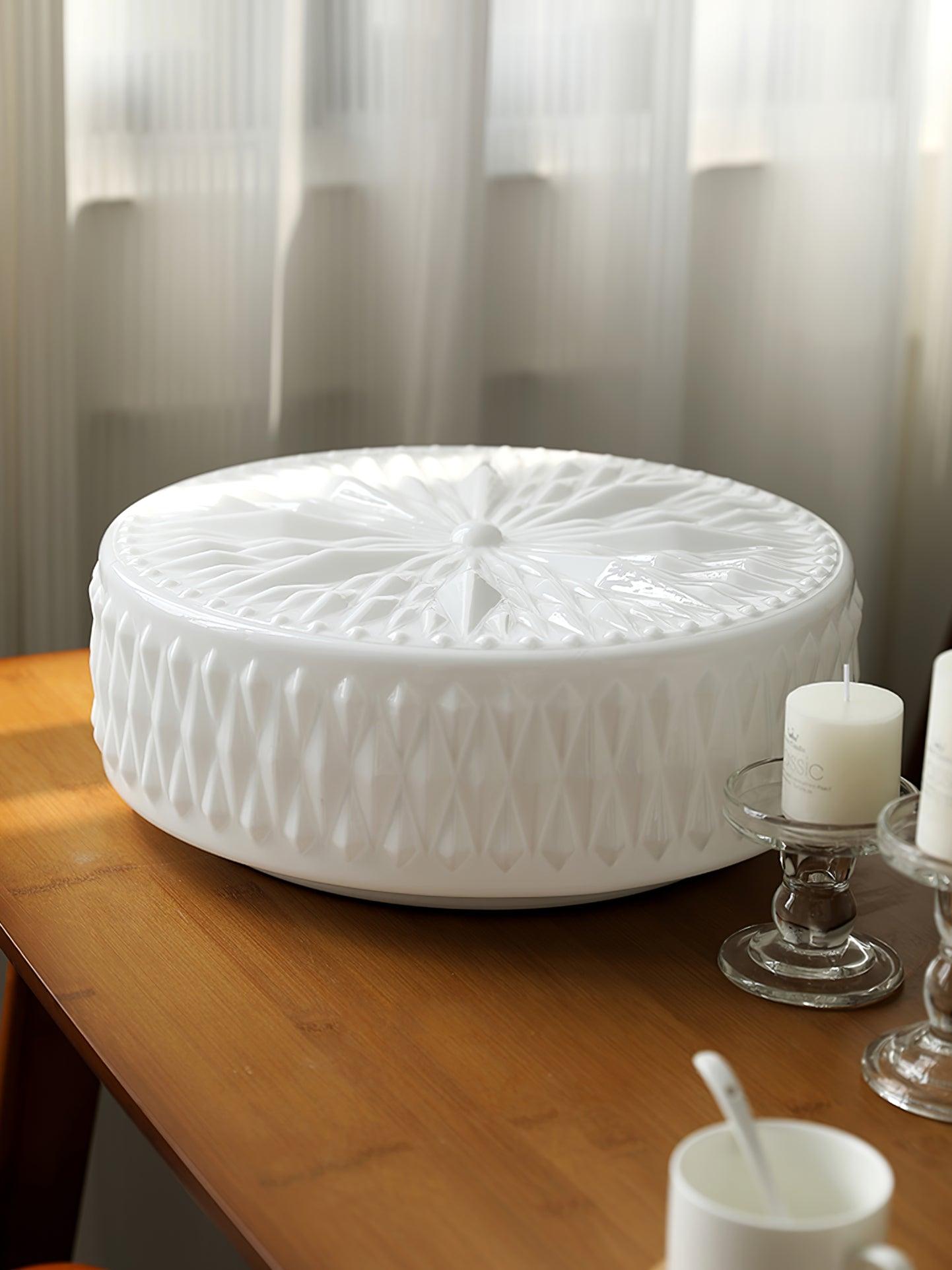 Solara Ceiling Lamp Glass Shade and Acrylic Modern Mooncake-Neutral Decor