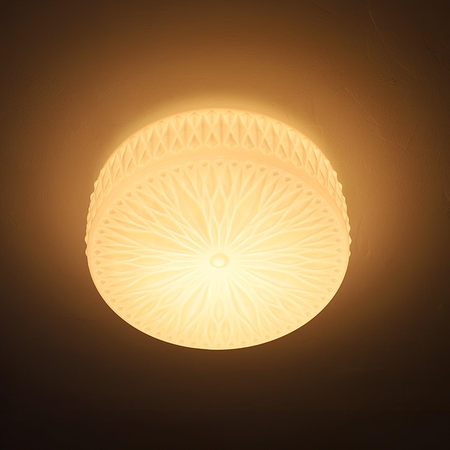 Solara Ceiling Lamp Glass Shade and Acrylic Modern Mooncake-Neutral Decor
