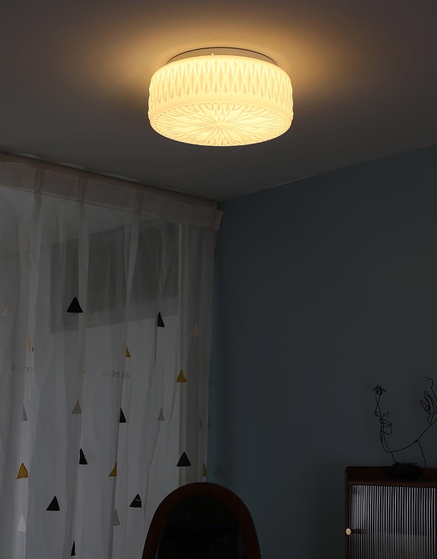 Solara Ceiling Lamp Glass Shade and Acrylic Modern Mooncake-Neutral Decor