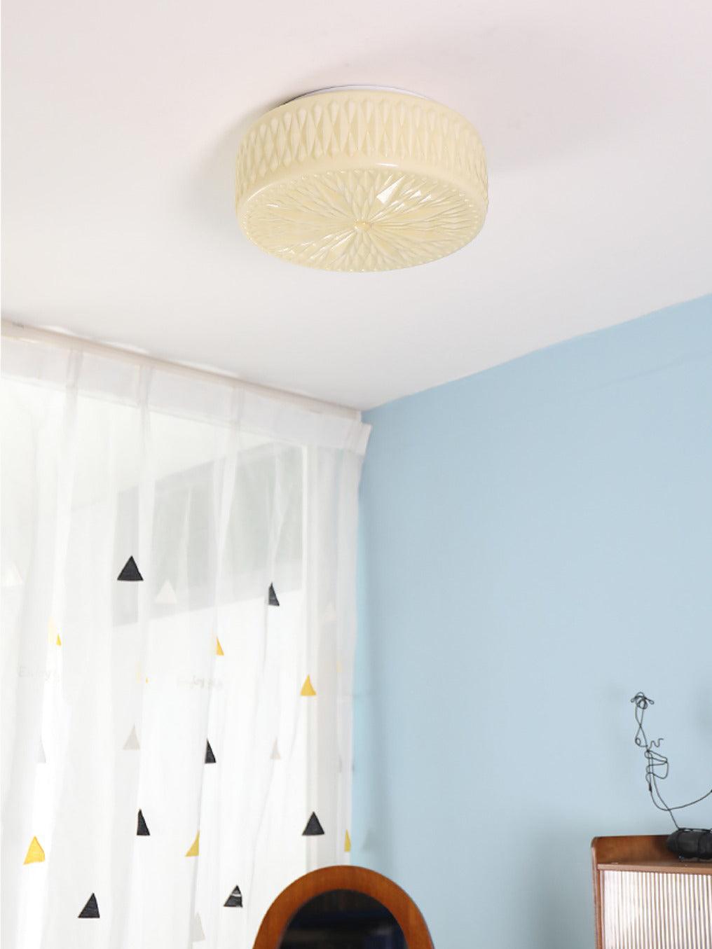 Solara Ceiling Lamp Glass Shade and Acrylic Modern Mooncake-Neutral Decor