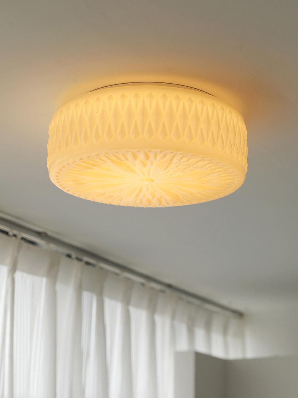 Solara Ceiling Lamp Glass Shade and Acrylic Modern Mooncake-Neutral Decor