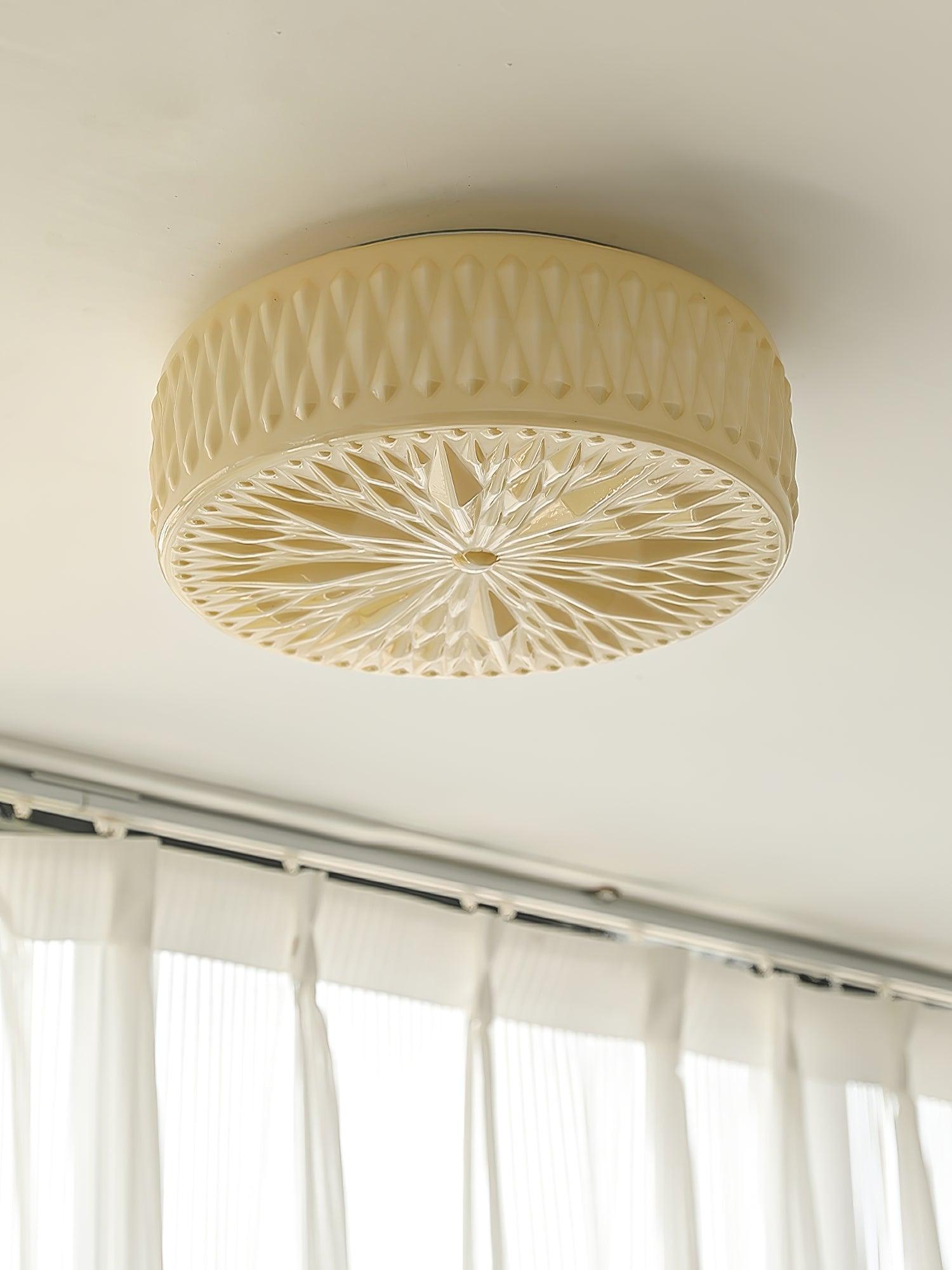 Solara Ceiling Lamp Glass Shade and Acrylic Modern Mooncake-Neutral Decor