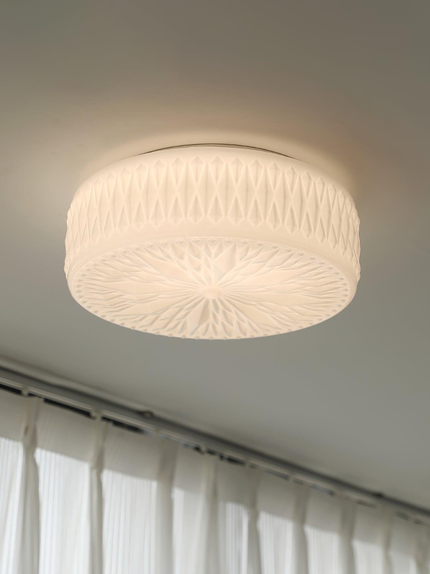 Solara Ceiling Lamp Glass Shade and Acrylic Modern Mooncake-Neutral Decor