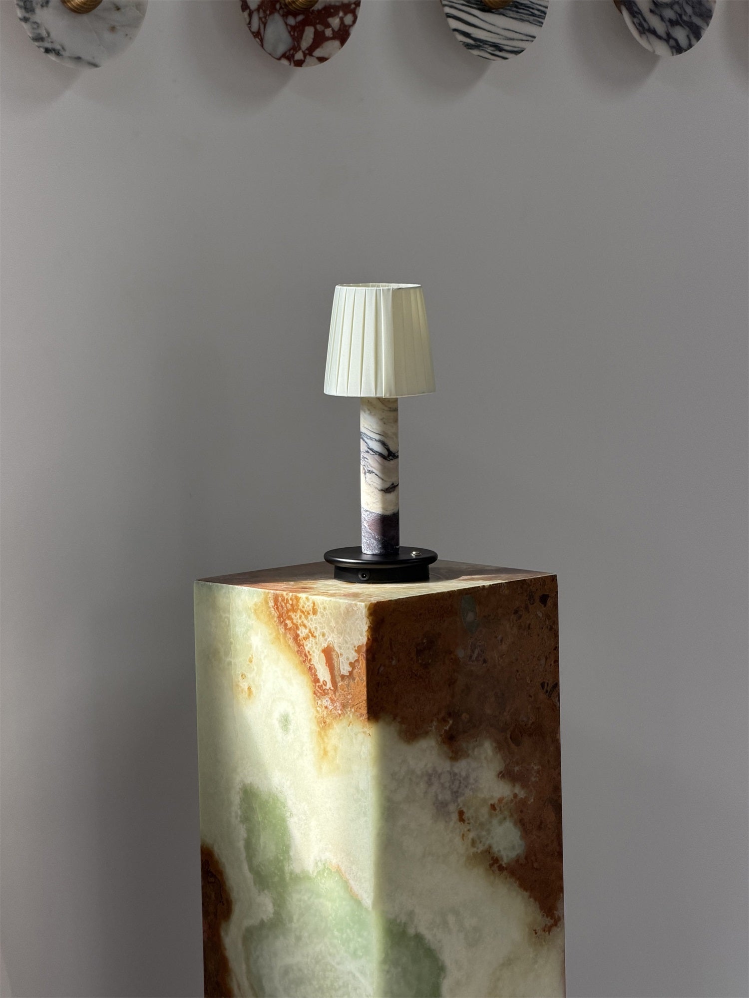 View of the Jorgen Table Lamp with its USB charging cable.