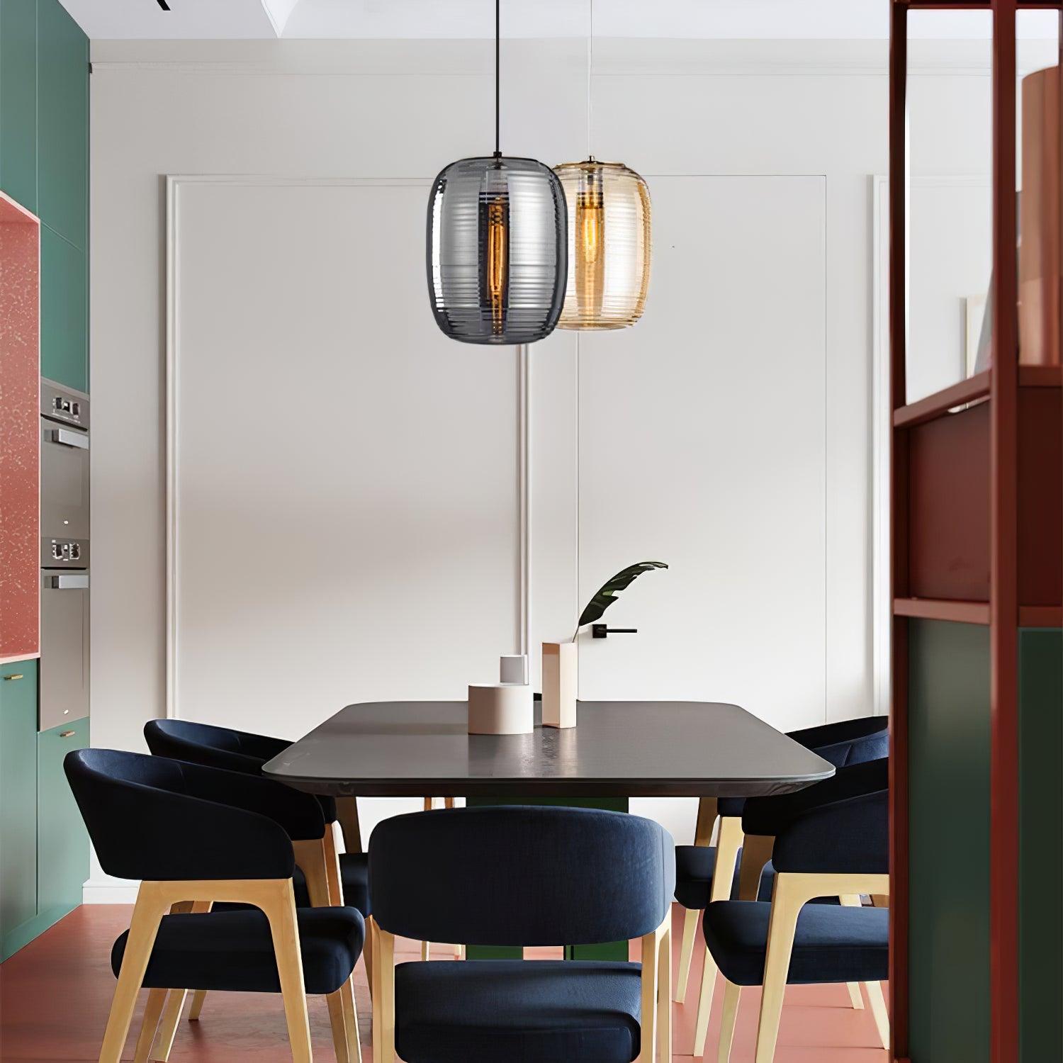 Zetheor Glass Pendant Light-Neutral Decor