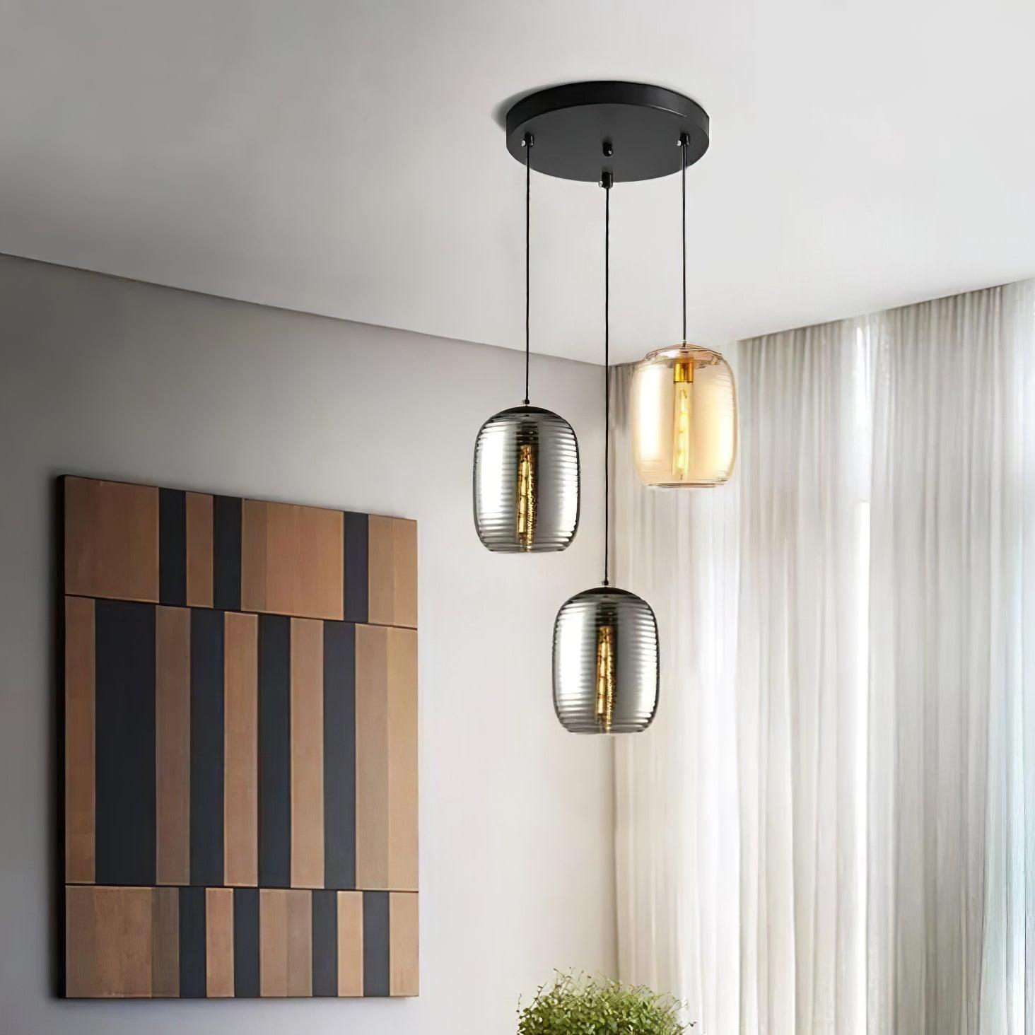 Zetheor Glass Pendant Light-Neutral Decor