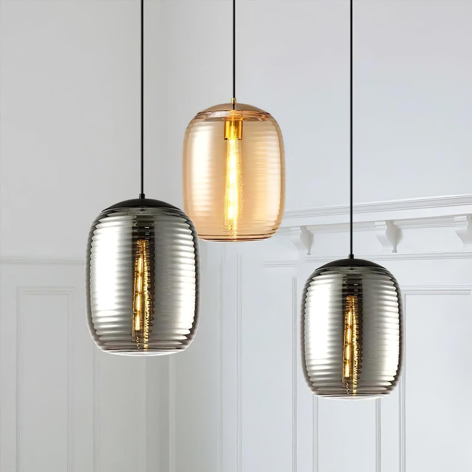Zetheor Glass Pendant Light-Neutral Decor