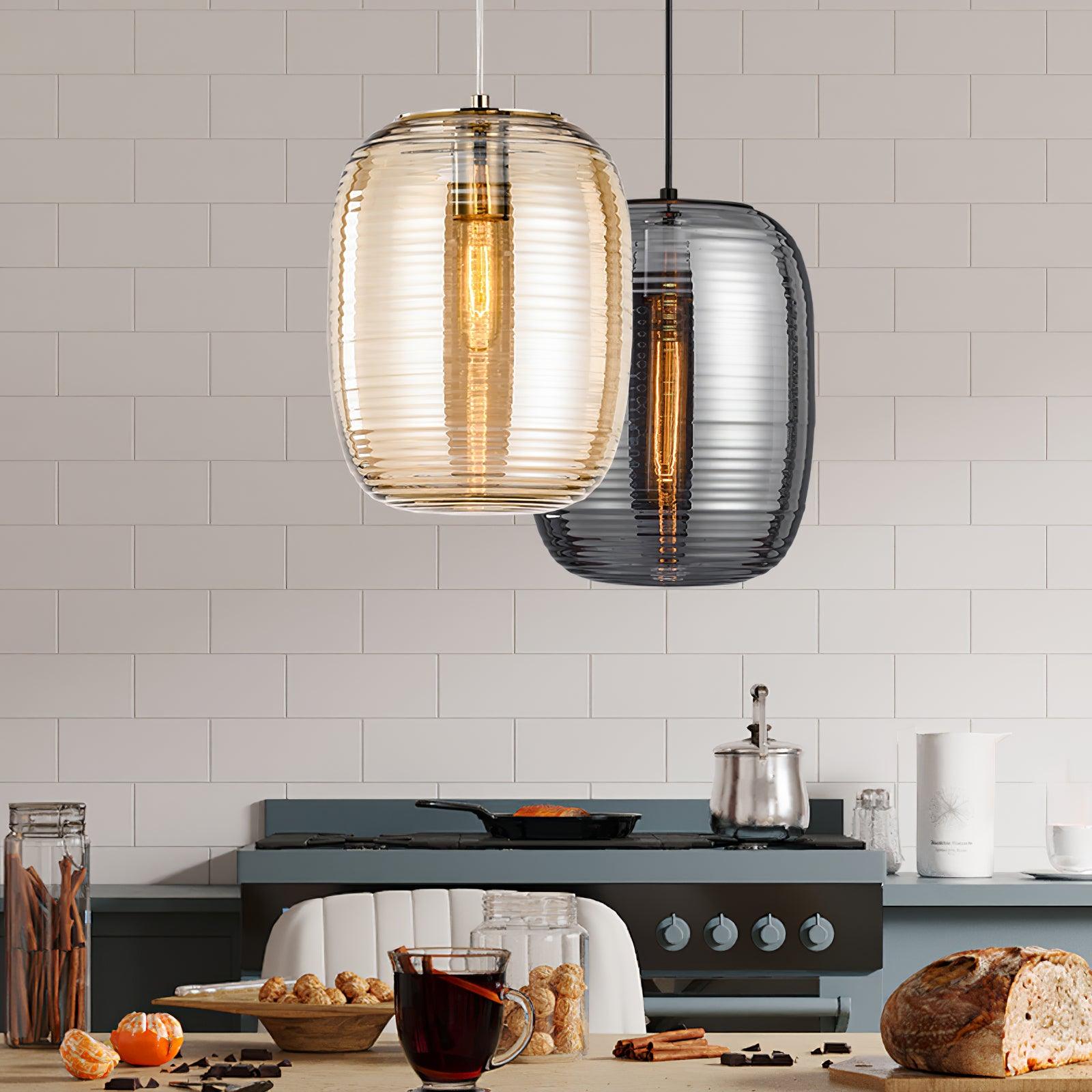 Zetheor Glass Pendant Light-Neutral Decor