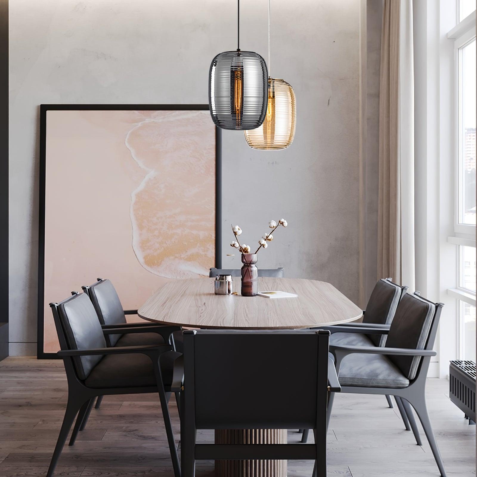 Zetheor Glass Pendant Light-Neutral Decor