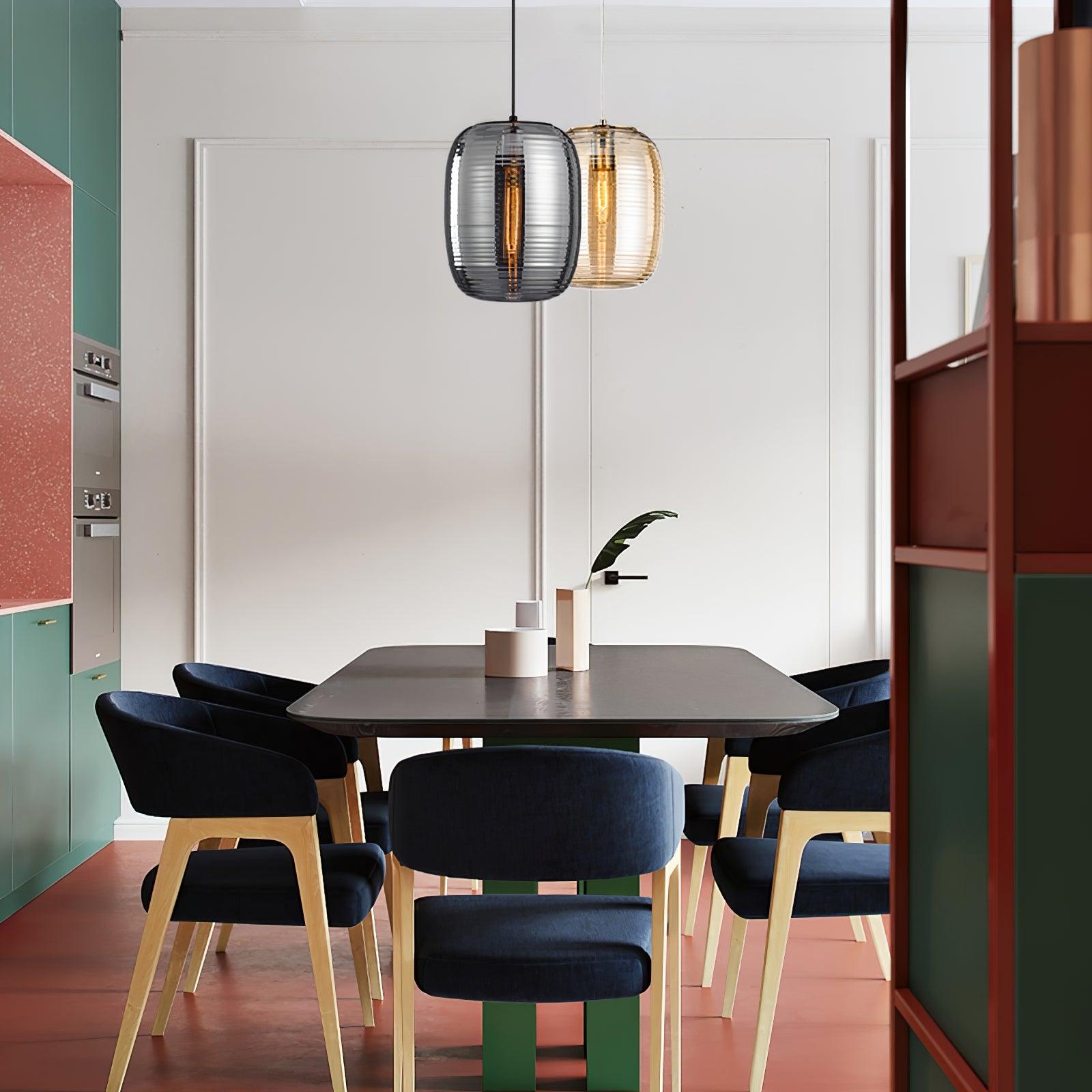 Zetheor Glass Pendant Light-Neutral Decor