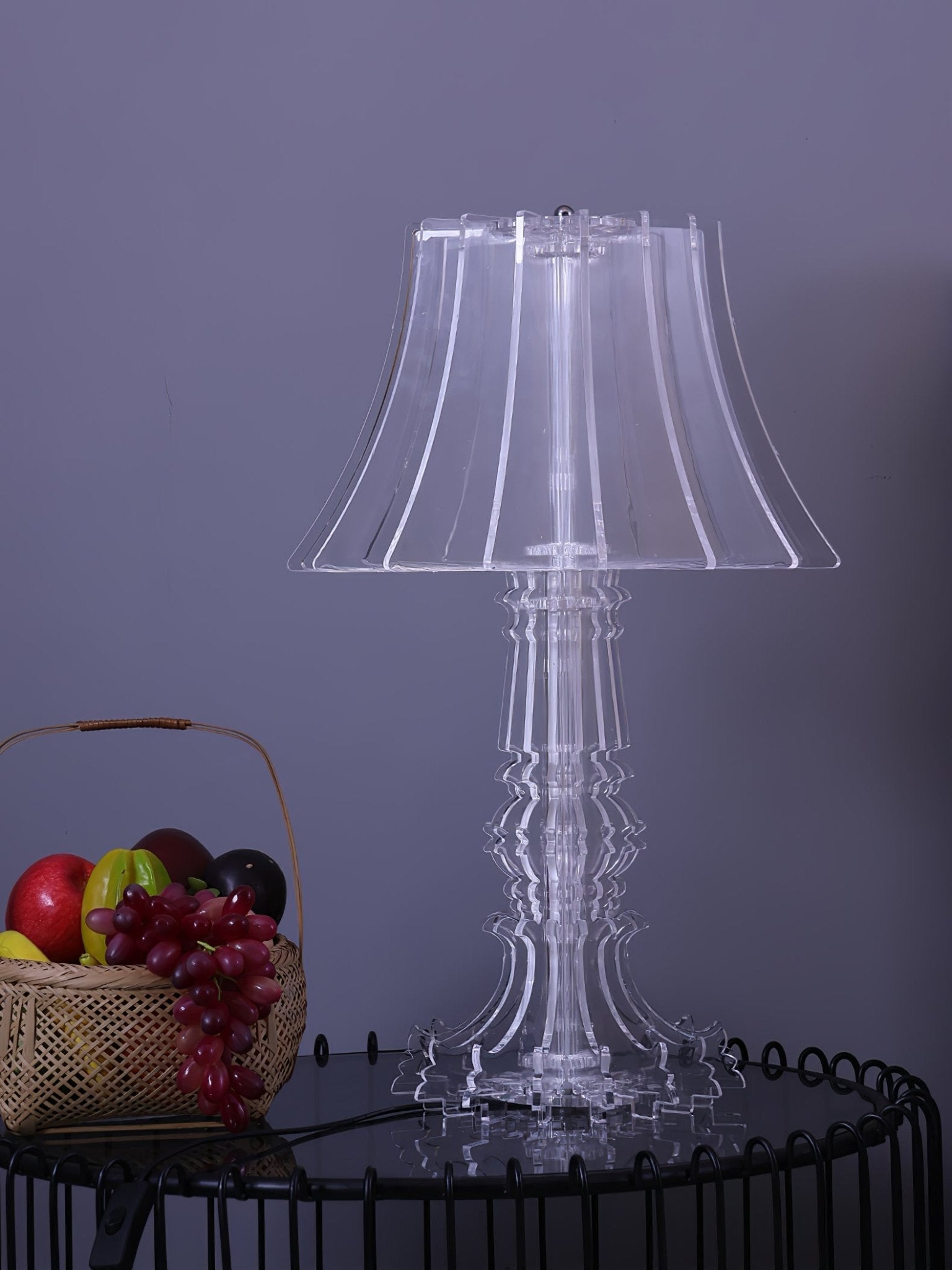 Elmariel Sculptural Acrylic Table Lamp-Neutral Decor