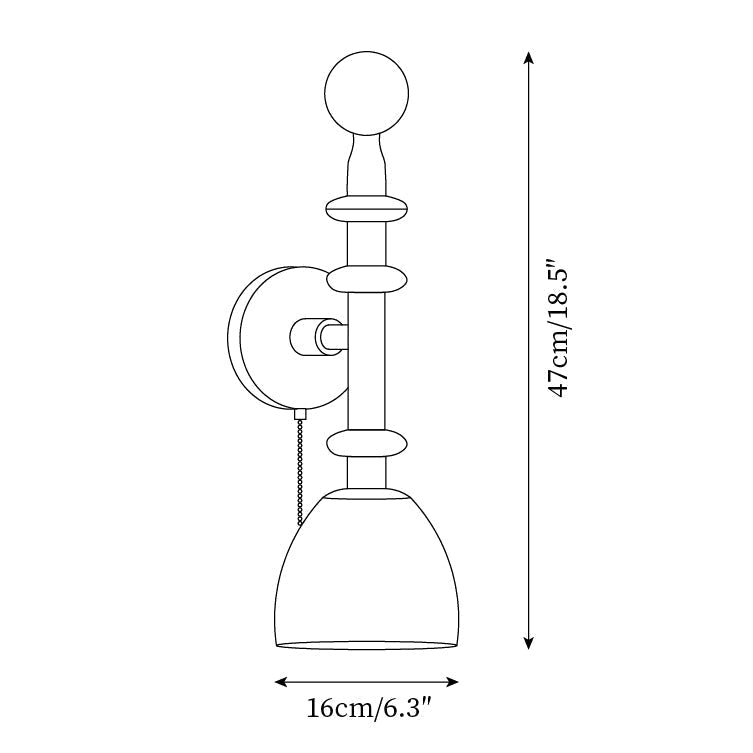 Aldorelia Wall Lamp Wooden Modern