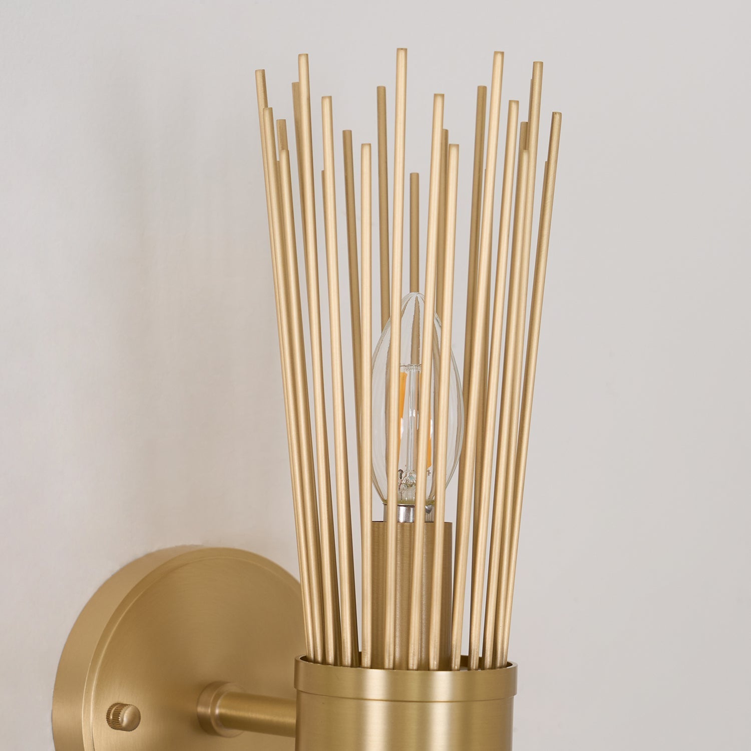 Thresher Postmodern Luxury Candle Brass Wall Light-Neutral Decor
