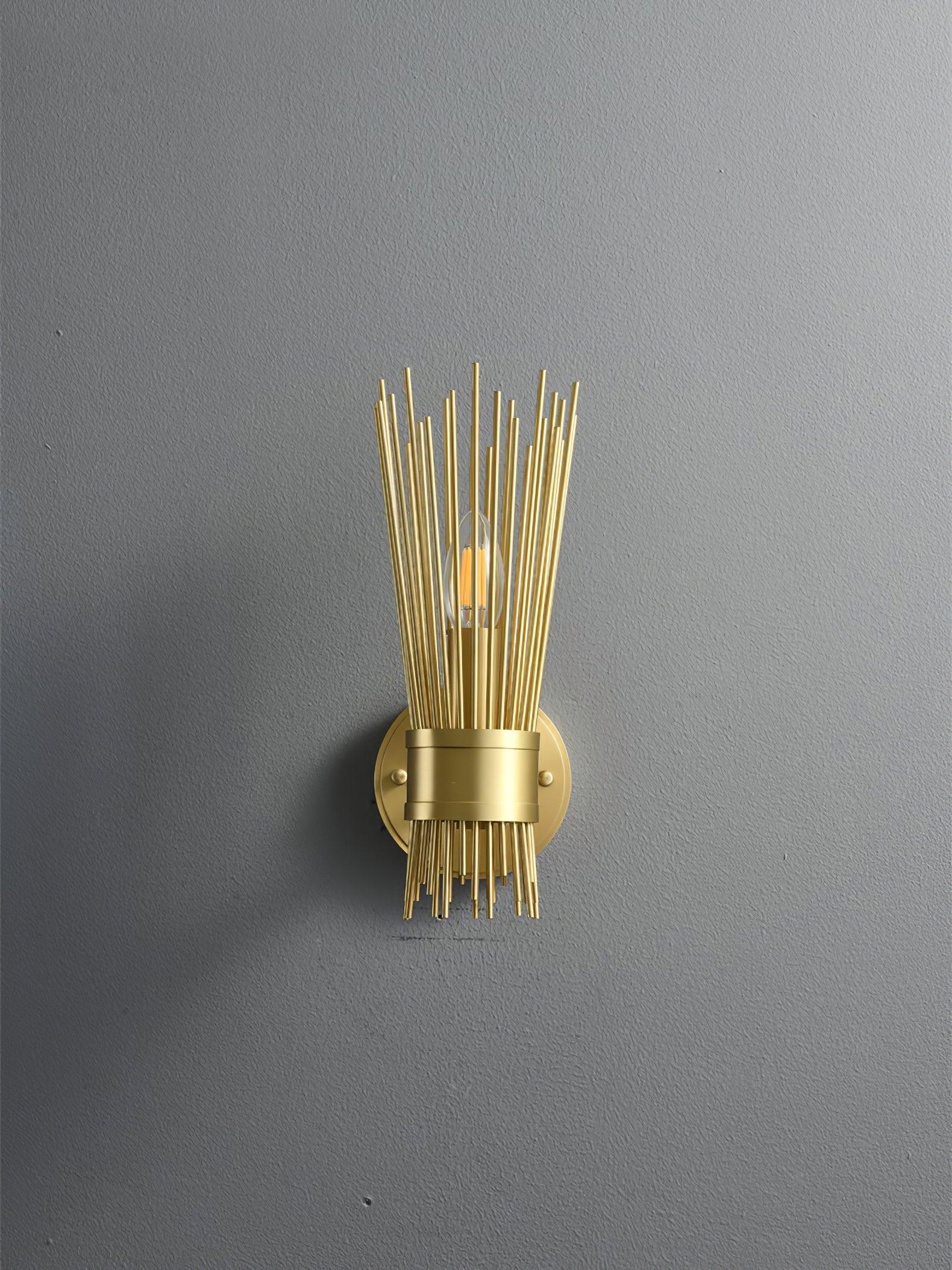 Thresher Postmodern Luxury Candle Brass Wall Light-Neutral Decor