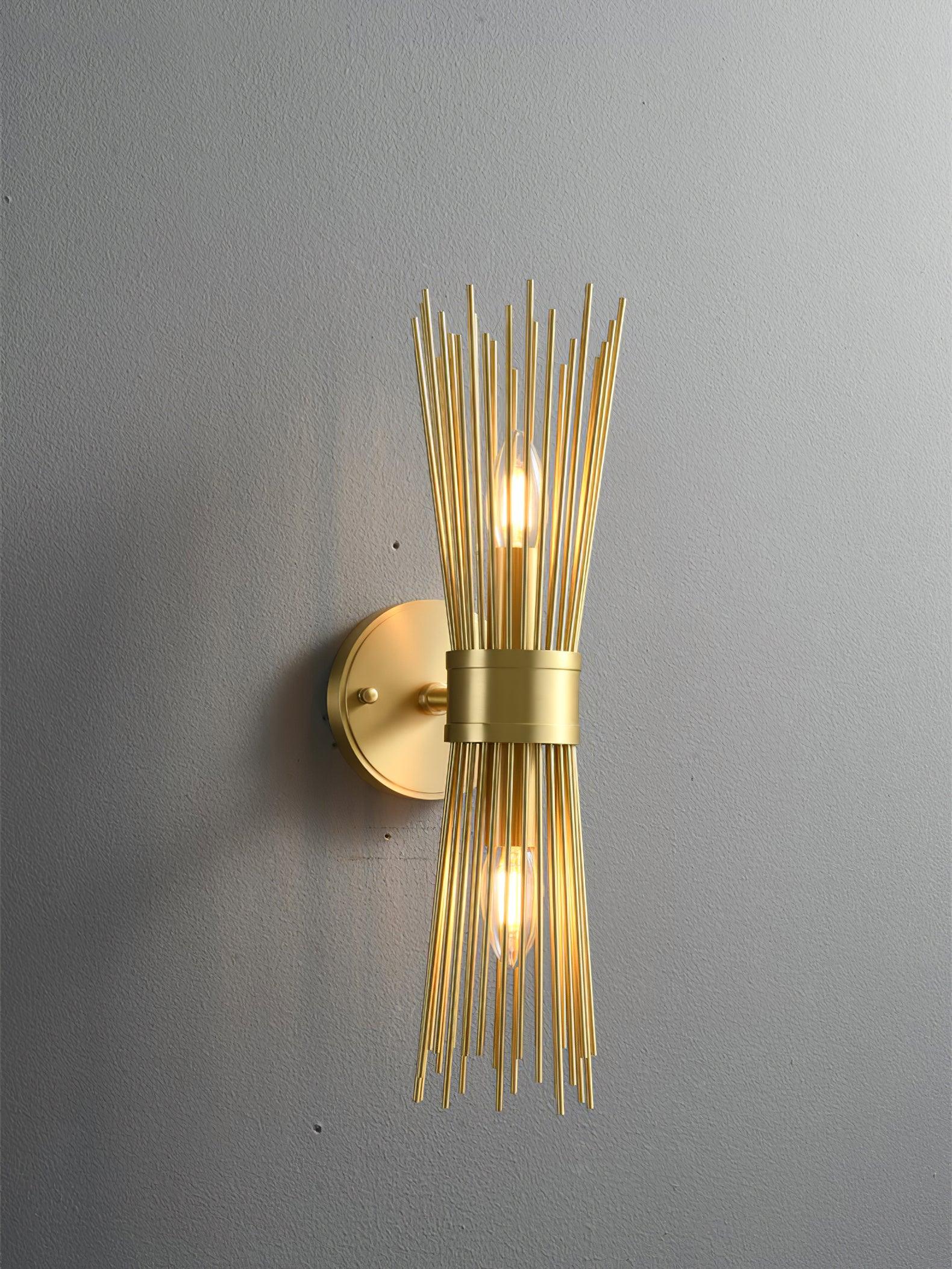 Thresher Postmodern Luxury Candle Brass Wall Light-Neutral Decor