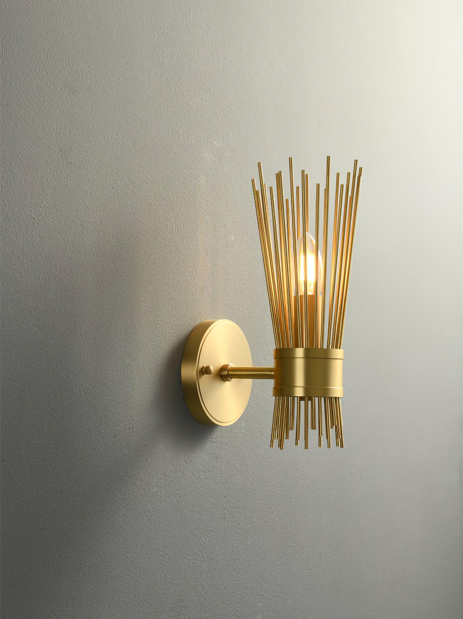 Thresher Postmodern Luxury Candle Brass Wall Light-Neutral Decor
