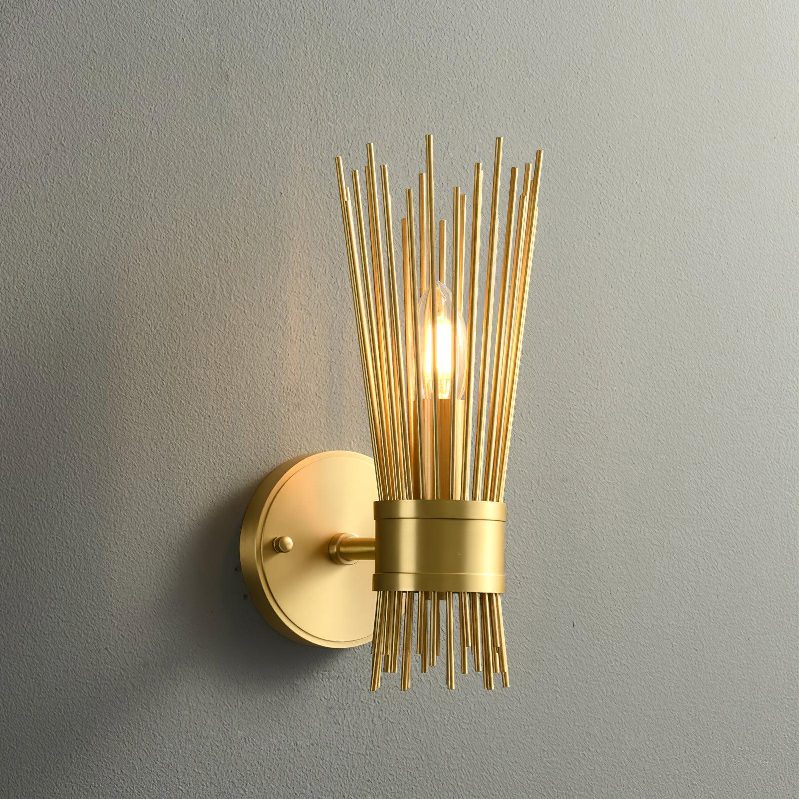 Thresher Postmodern Luxury Candle Brass Wall Light-Neutral Decor