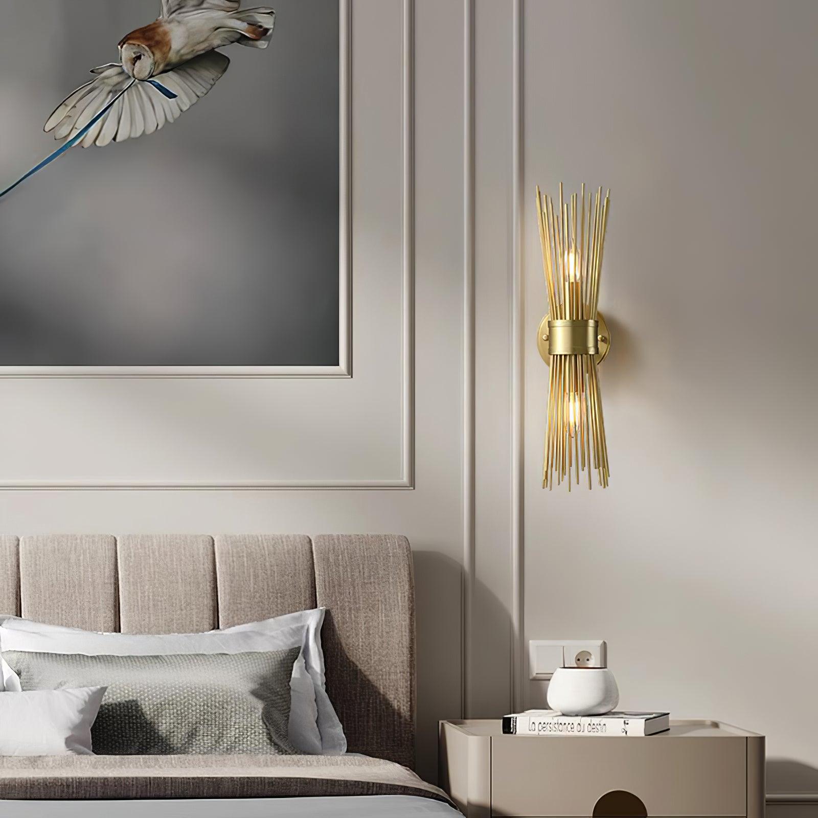 Thresher Postmodern Luxury Candle Brass Wall Light-Neutral Decor
