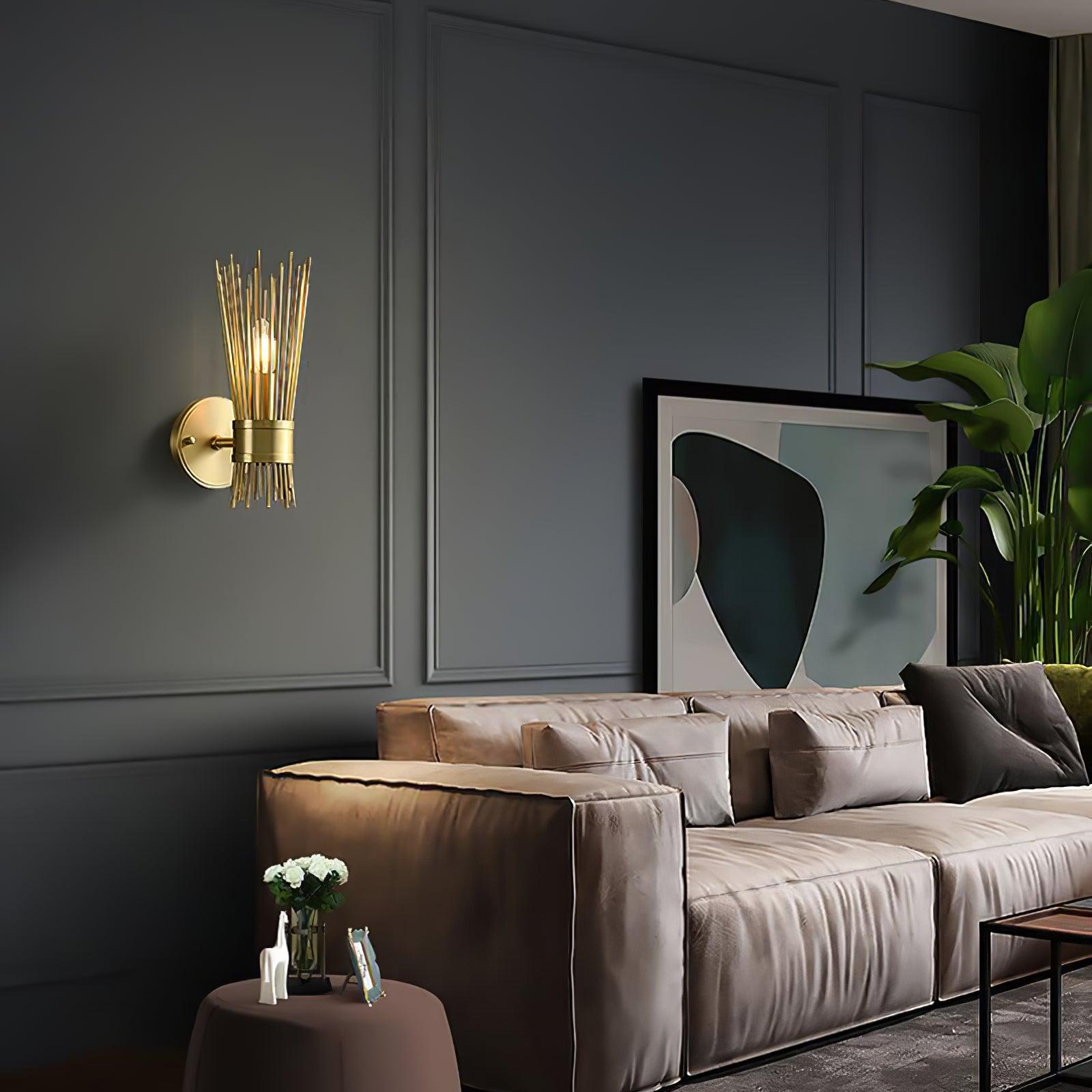 Thresher Postmodern Luxury Candle Brass Wall Light-Neutral Decor