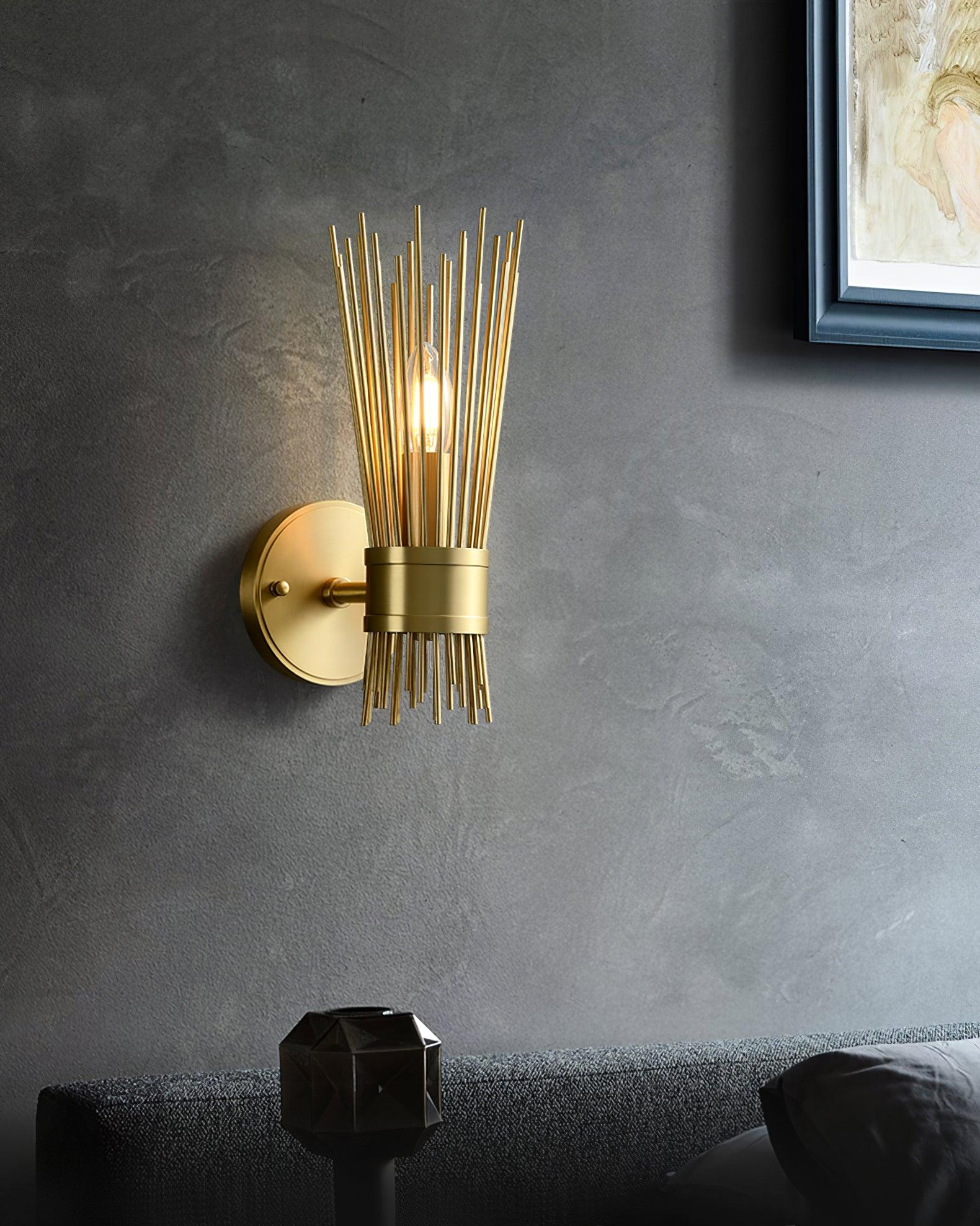 Thresher Postmodern Luxury Candle Brass Wall Light-Neutral Decor
