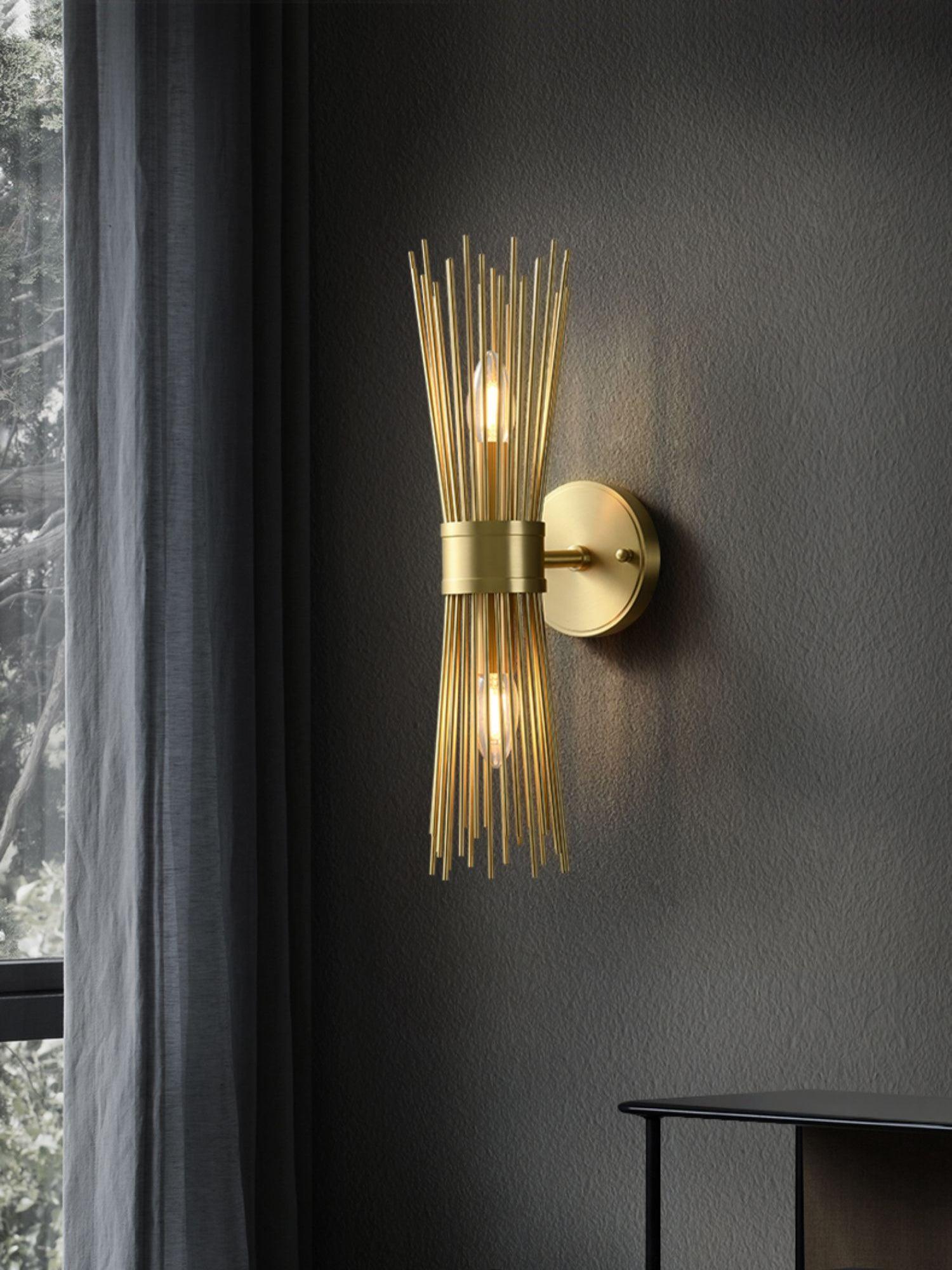 Thresher Postmodern Luxury Candle Brass Wall Light-Neutral Decor